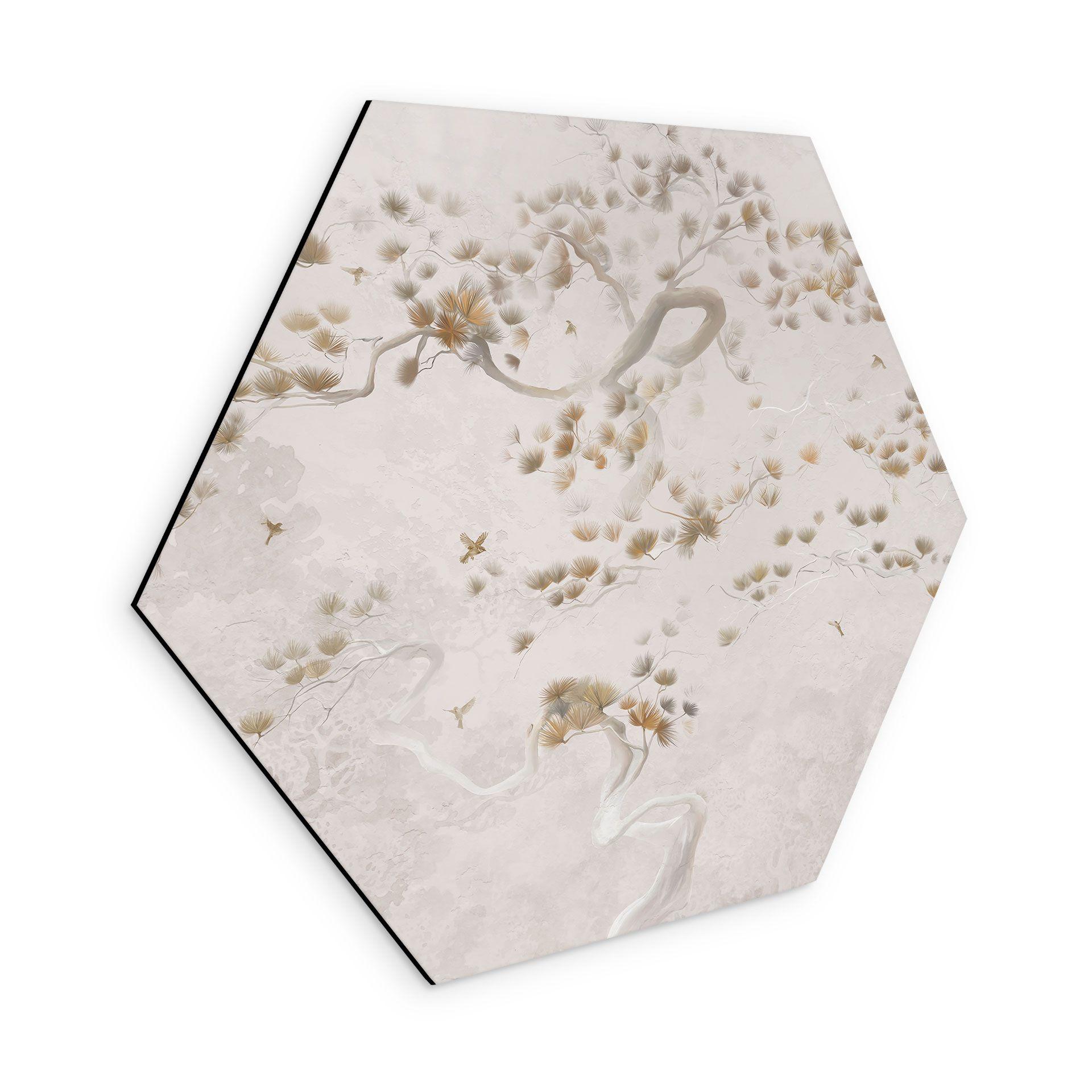 Wanddecoratie Elegant grenen in Aziatische stijl - Ms Tiff - Alu-Dibond