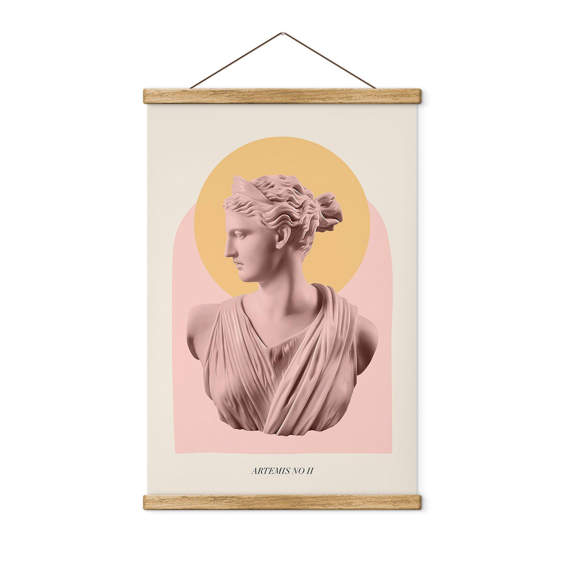 Tekstil plakat Statue af gudinden Artemis - Grace Digital Art
