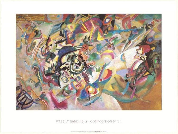 Plakat Komposition 1919 kunsttryk, Kandinsky (59,5 x 47,5 cm)