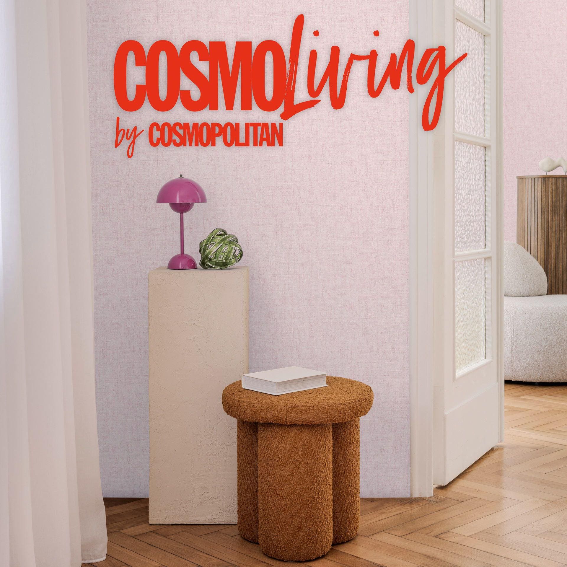 COSMOPOLITAN tapet pink - moderne almindeligt ikke-vævet tapet soveværelse stue