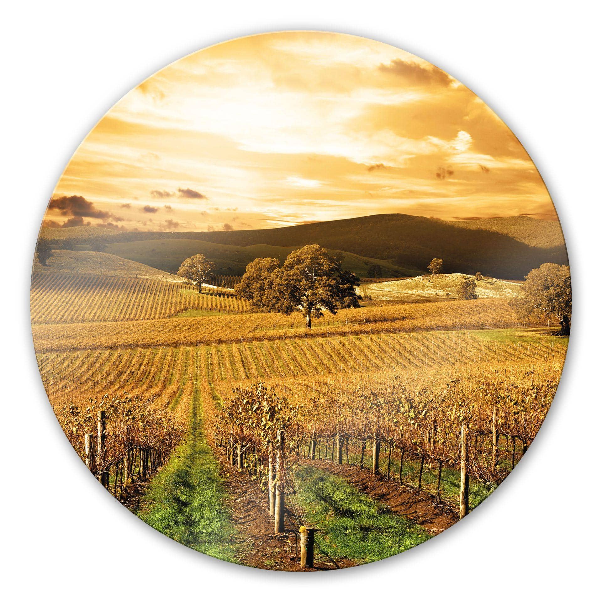 Tableau en verre - Tyrol à l'automne - Rond