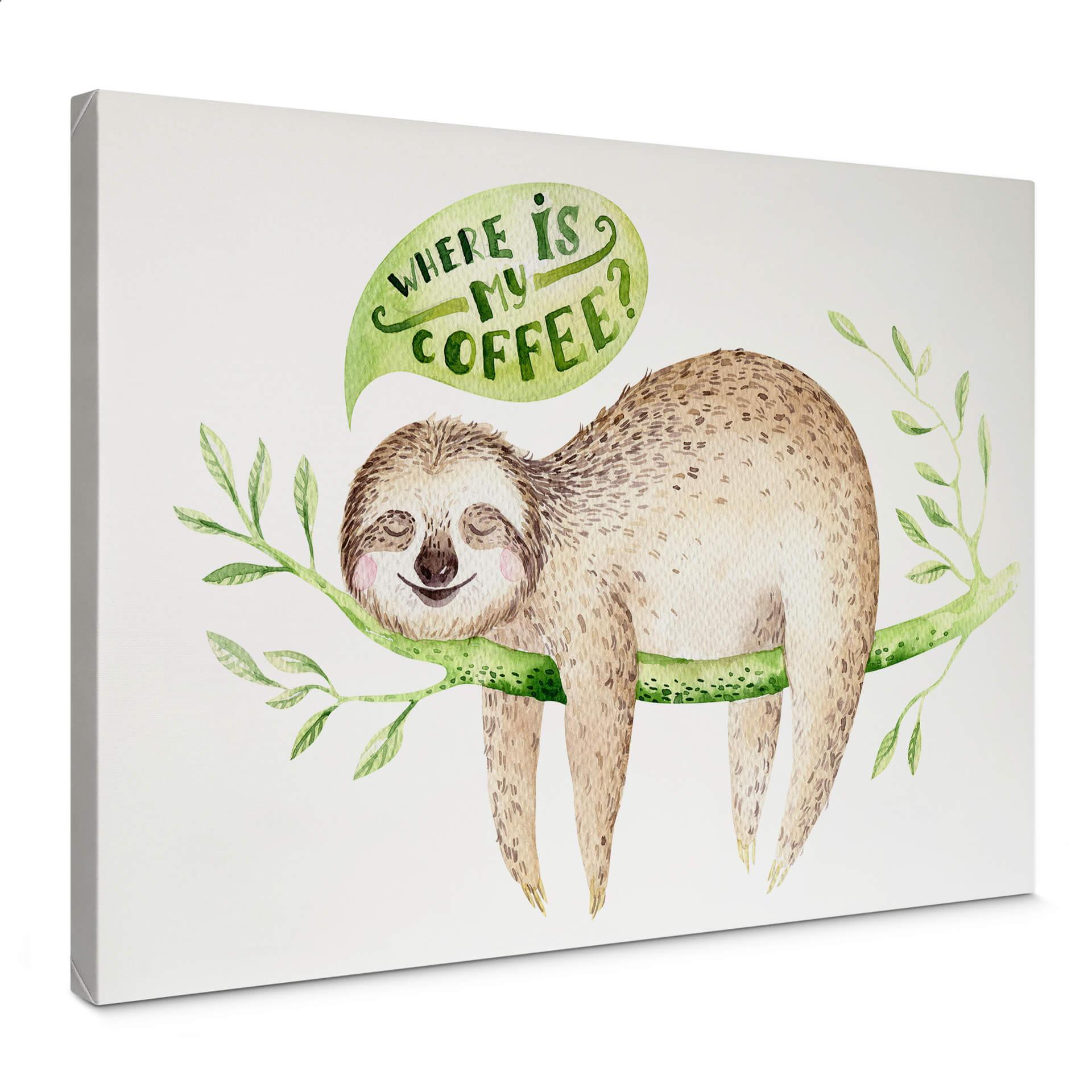 Canvas Kvilis - ¿Dónde está mi café?