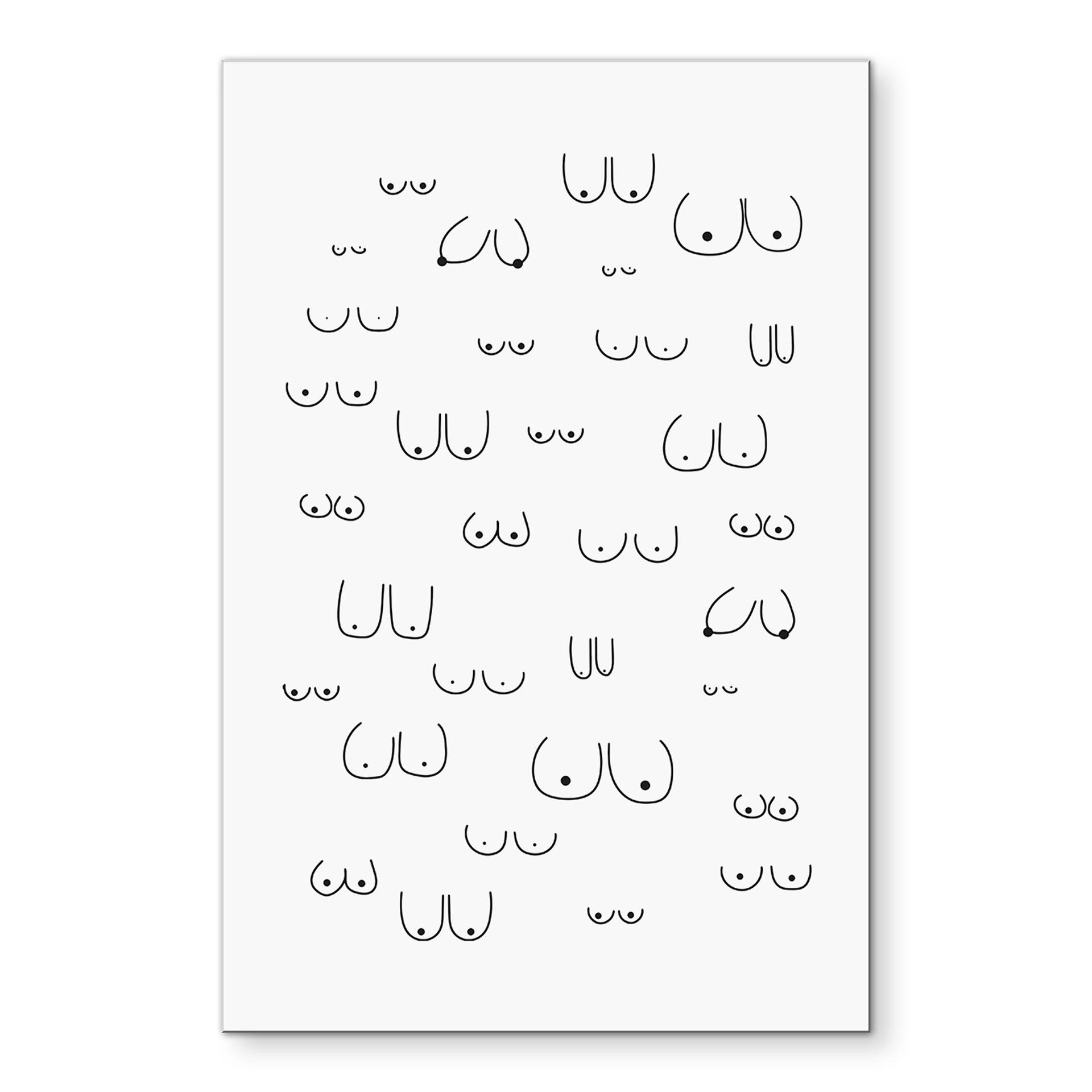 Billede Line Art - Kvindelighedens mangfoldighed - Kerr-Dineen – print på aluminium (Alu-Dibond)