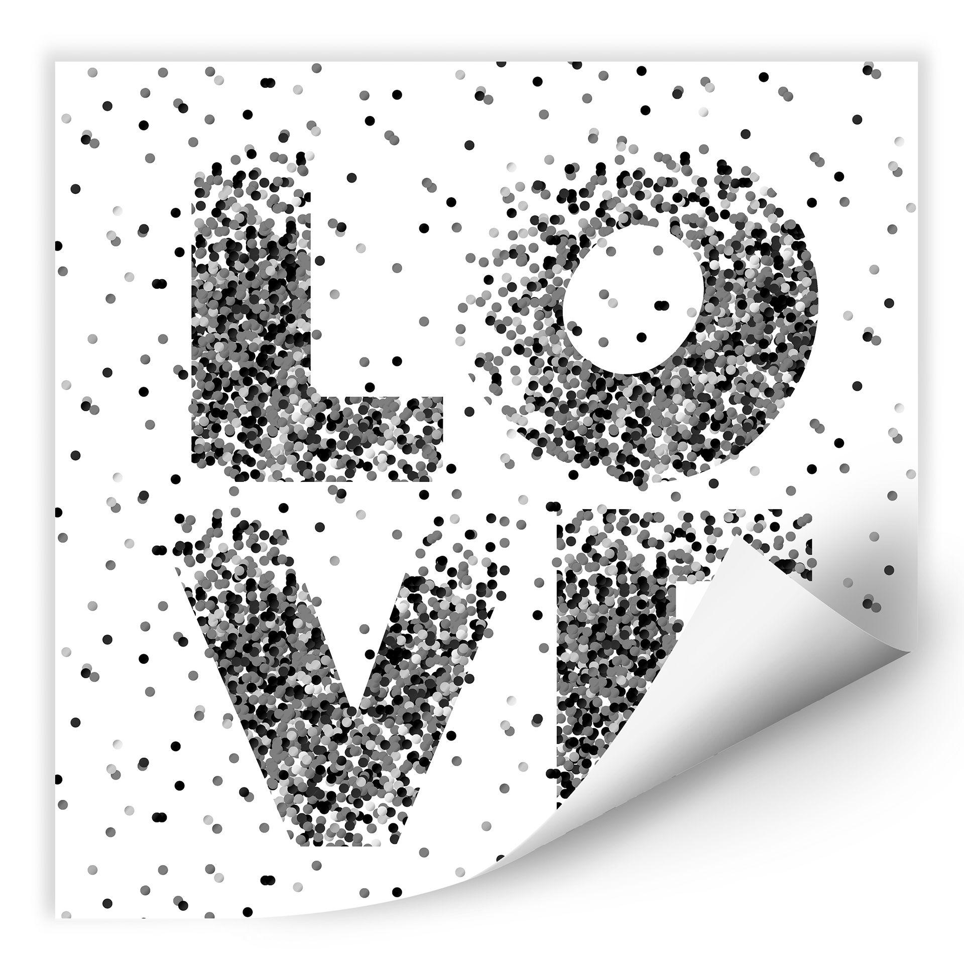 Zelfklevende Poster - Confetti Love