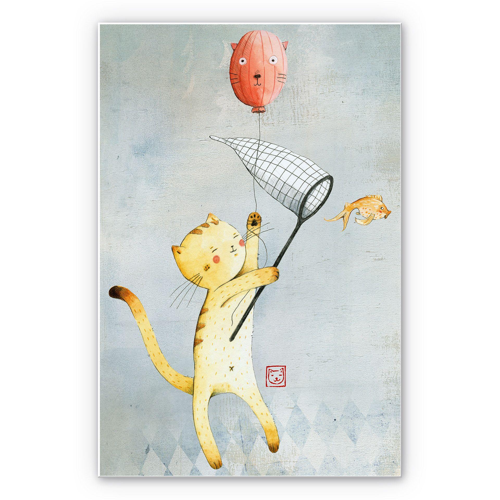 Tableau Forex - Loske - Chat avec ballon