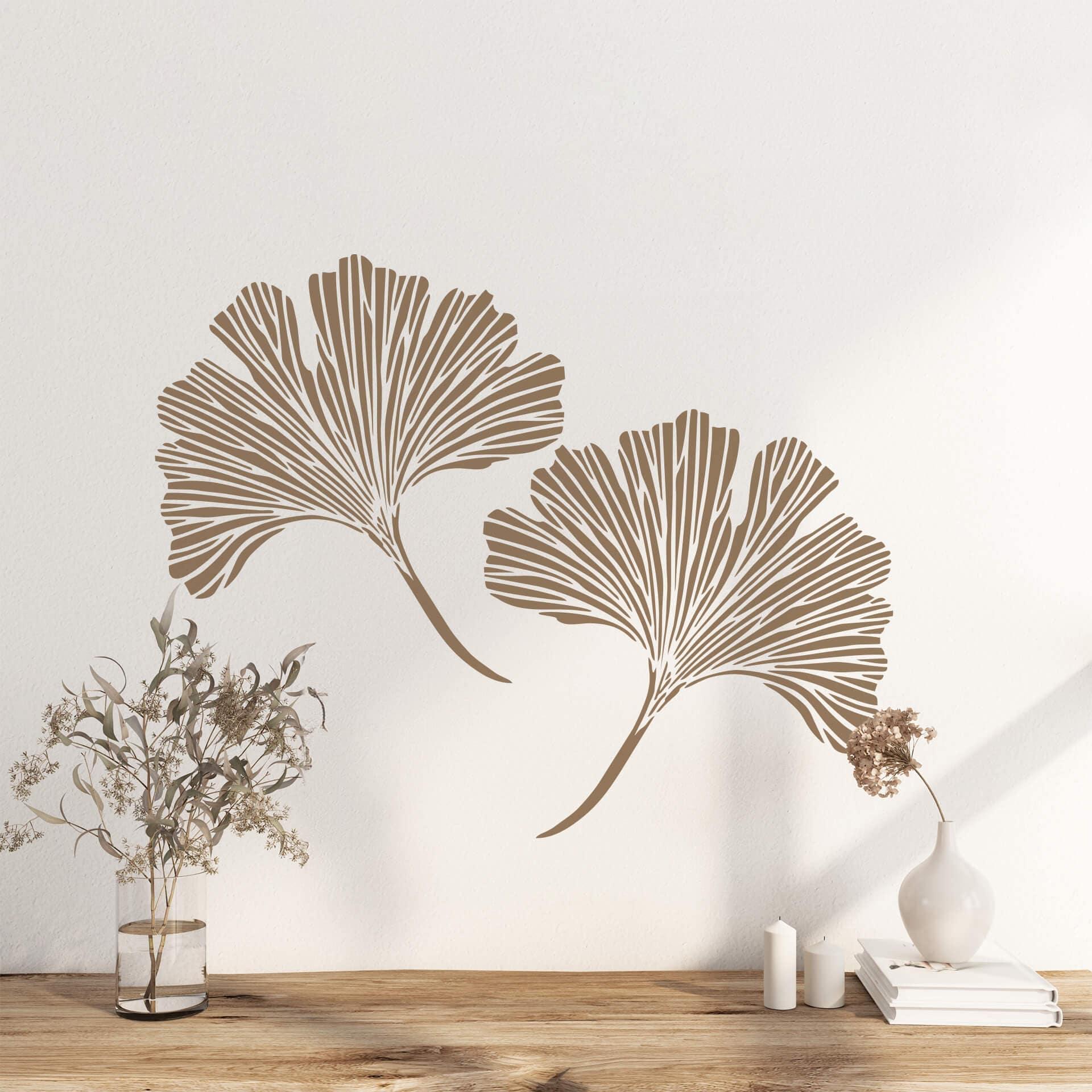 Wallsticker Gingko blade (2 dele)
