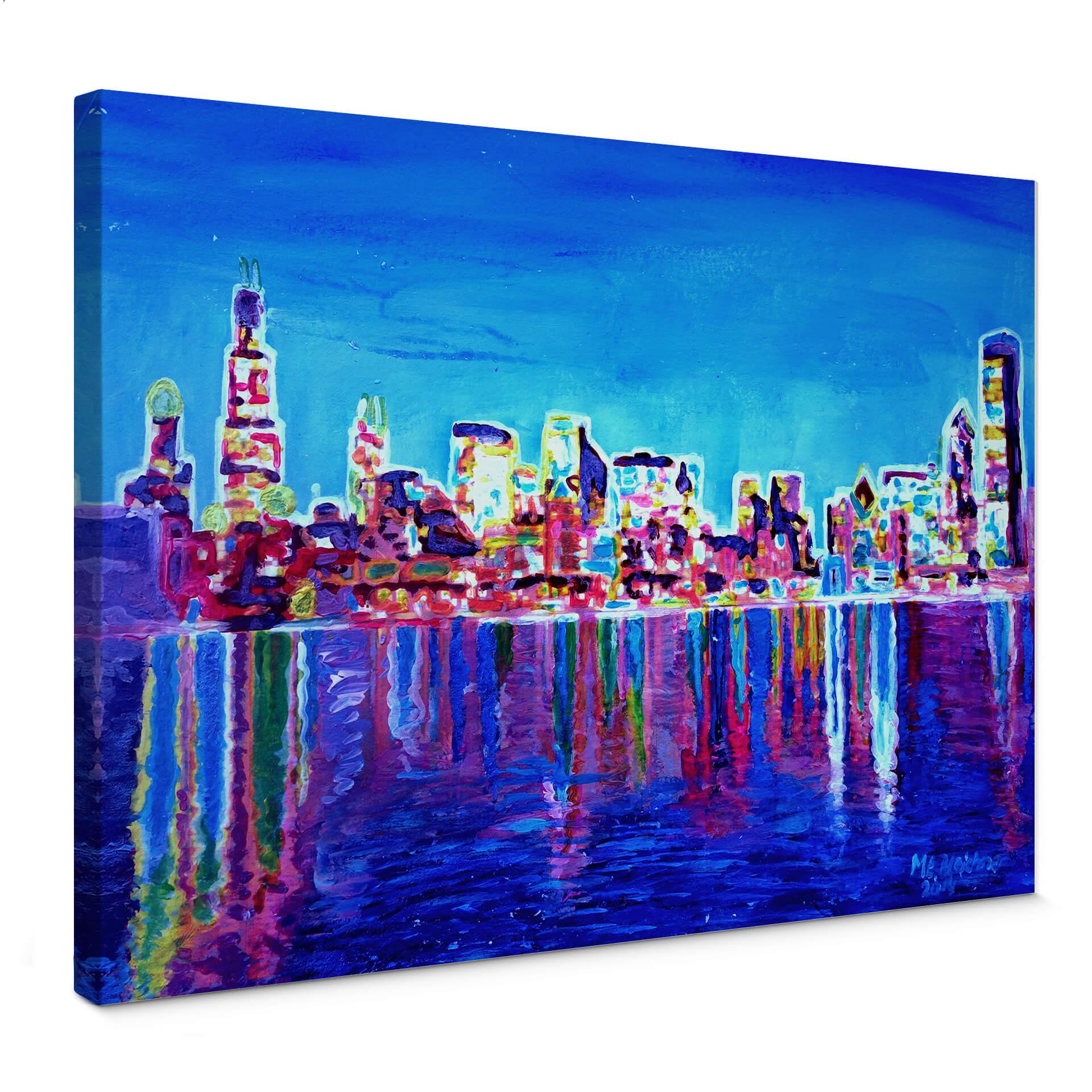 Bleichner - Chicago i Neonlys - Lærredsprint