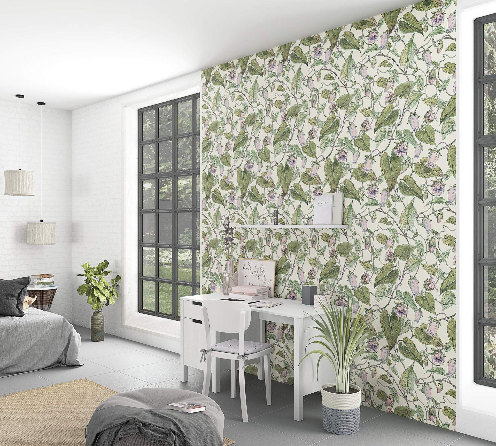 Fototapet med træ-effekt, beige striber 2,70 x 2,12 m