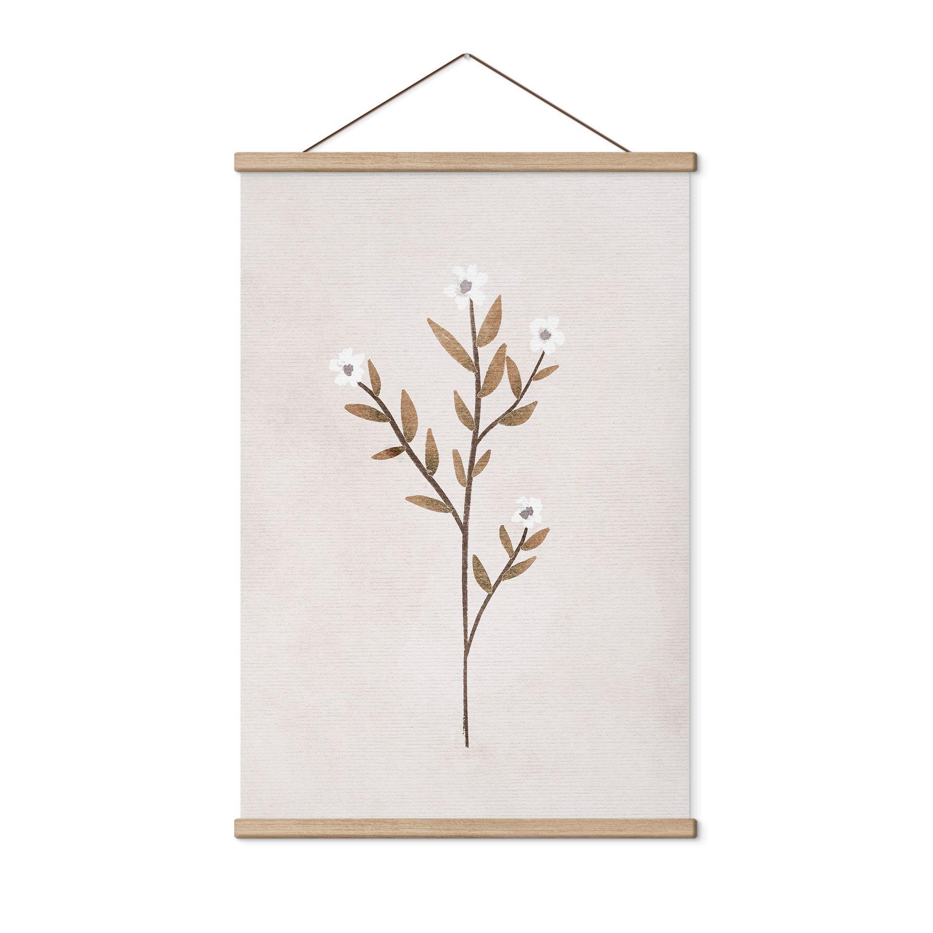 Póster de tela Ilustración de flores - Nomeolvides - Goed Blauw