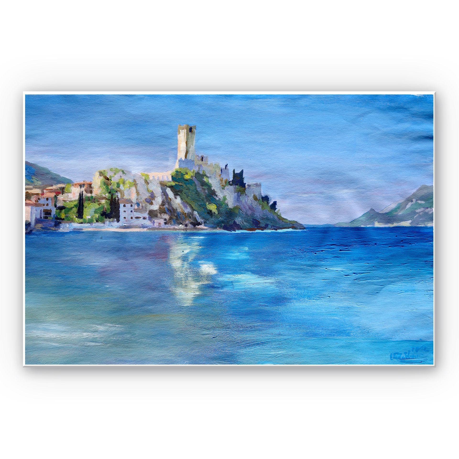 Tableau Forex - Bleichner - Malcesine avec le Castello Scaligero