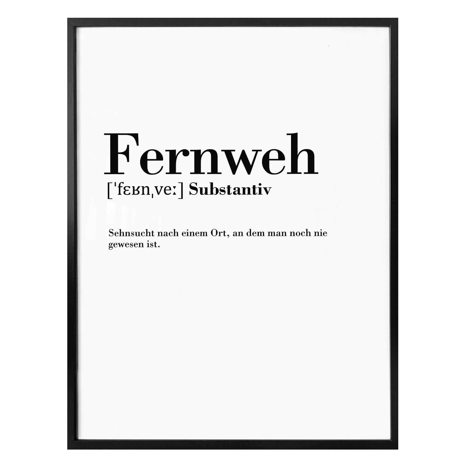 Plakat - Typografi - Fernweh