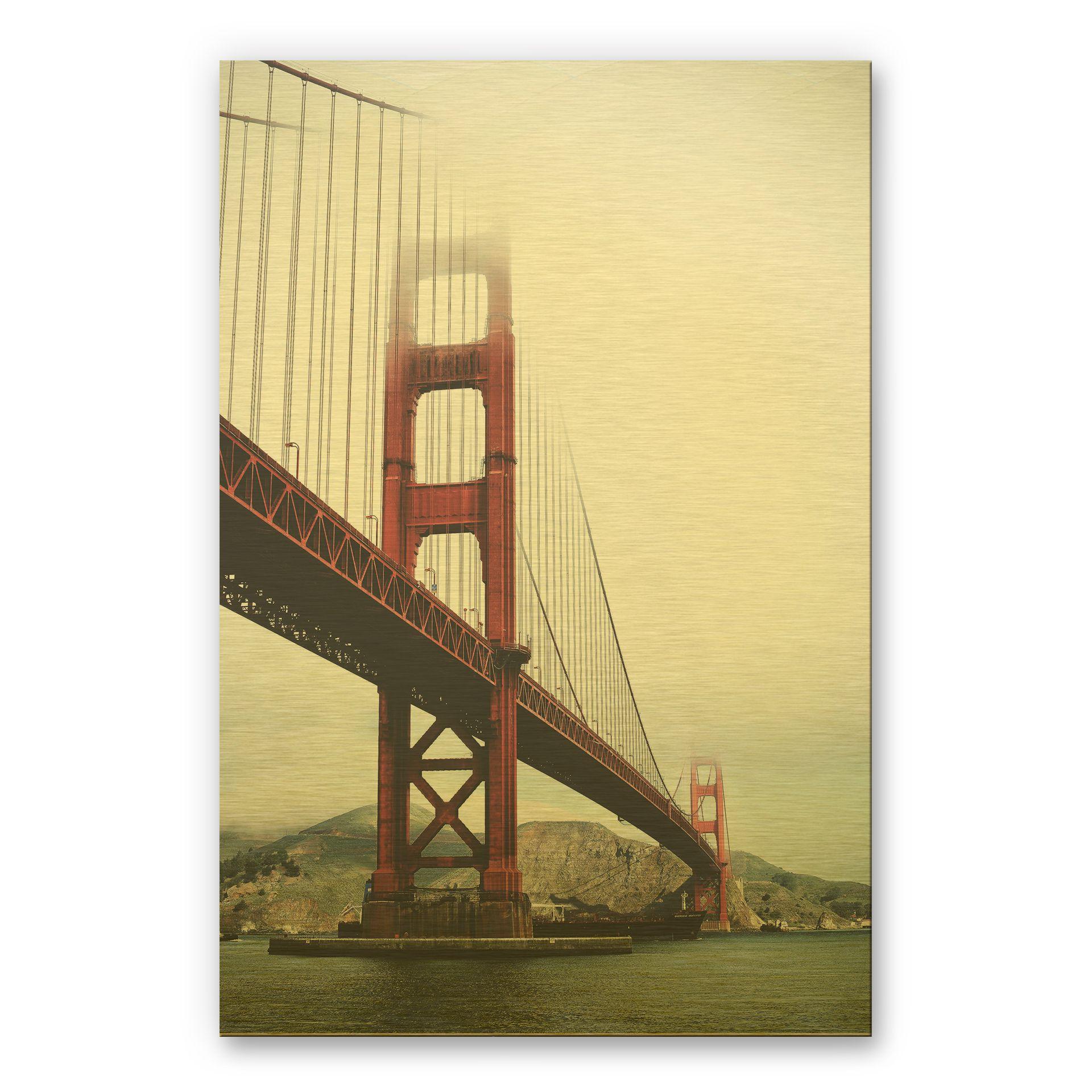 Alu-Dibond Goudeffect - Golden Gate Bridge 02