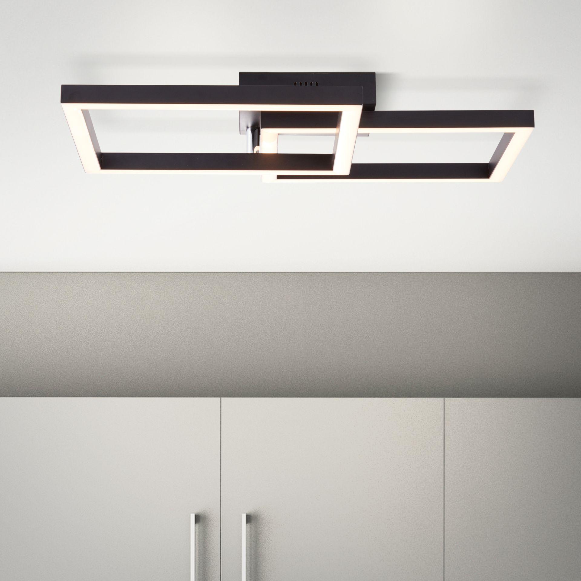 Deckenleuchte Kayla, schwarz, 9 x 50 cm, Metall Deckenlampe, dimmbar