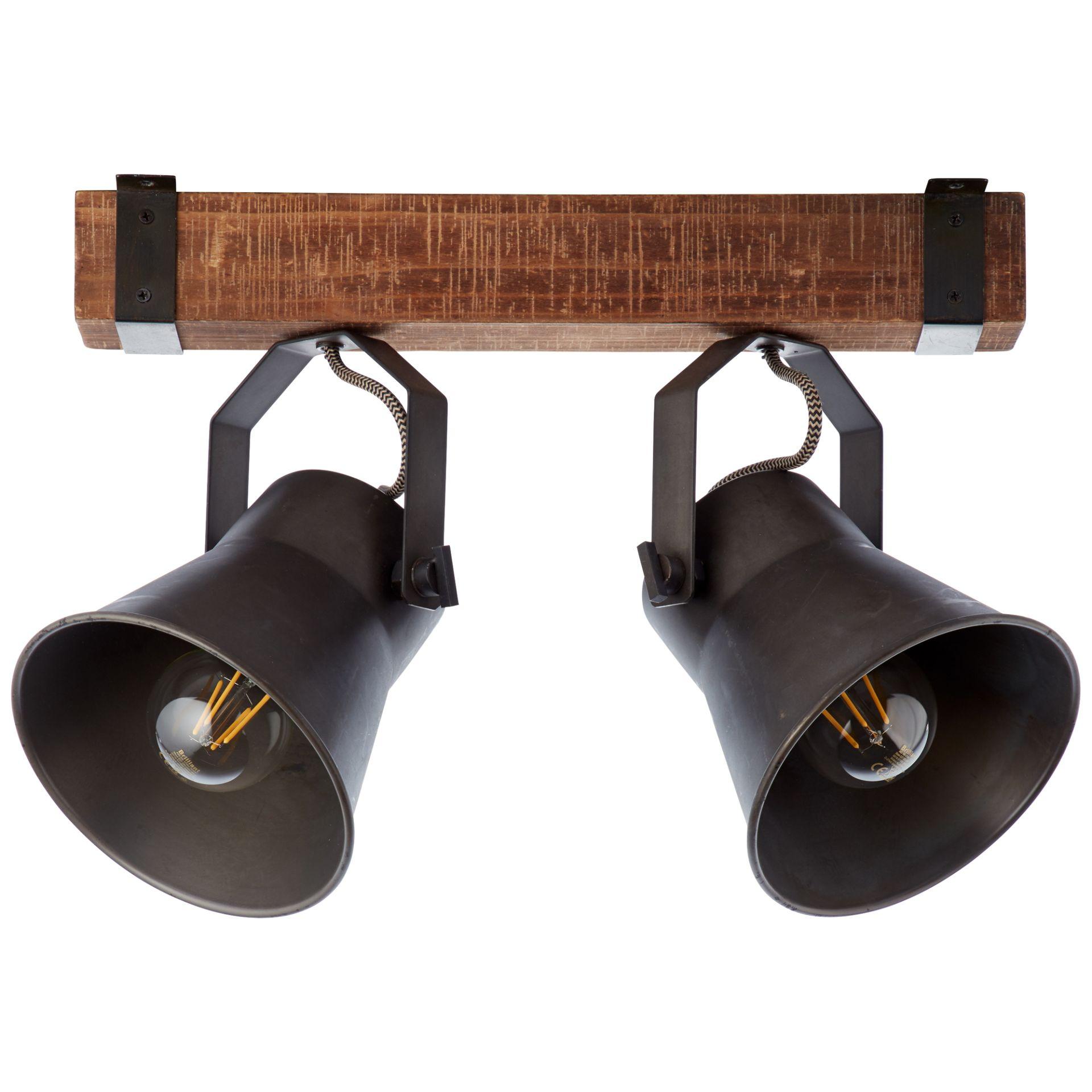 Spotbalken Maria, schwarz, 24 x 40 cm, Holz Strahler