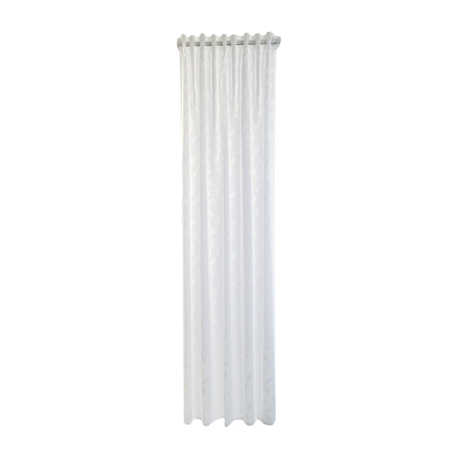 Homing Vorhang mit verdeckten Schlaufen Keela weiß -  2.45 x 1.4 m