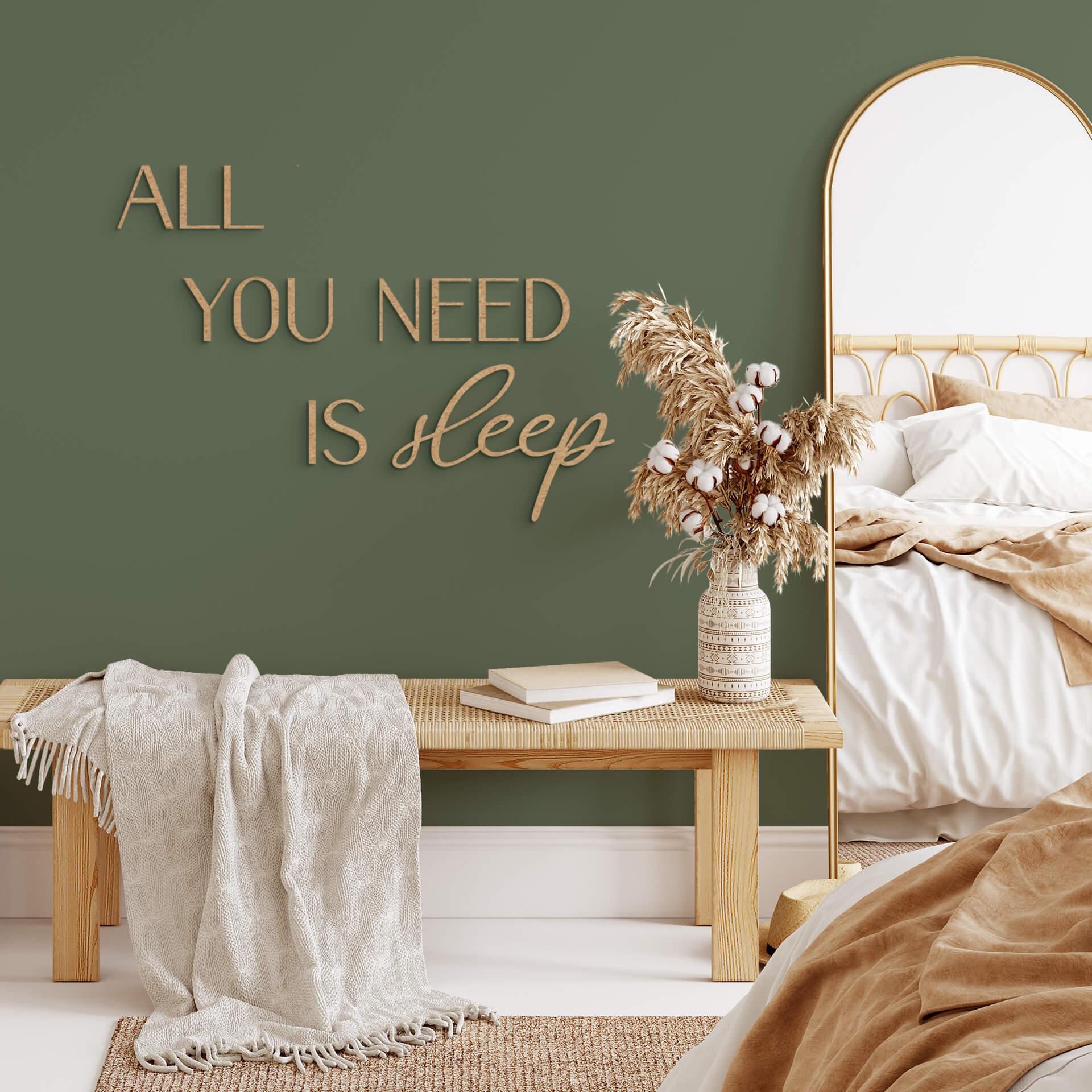MDF-dekoration All you need is Sleep