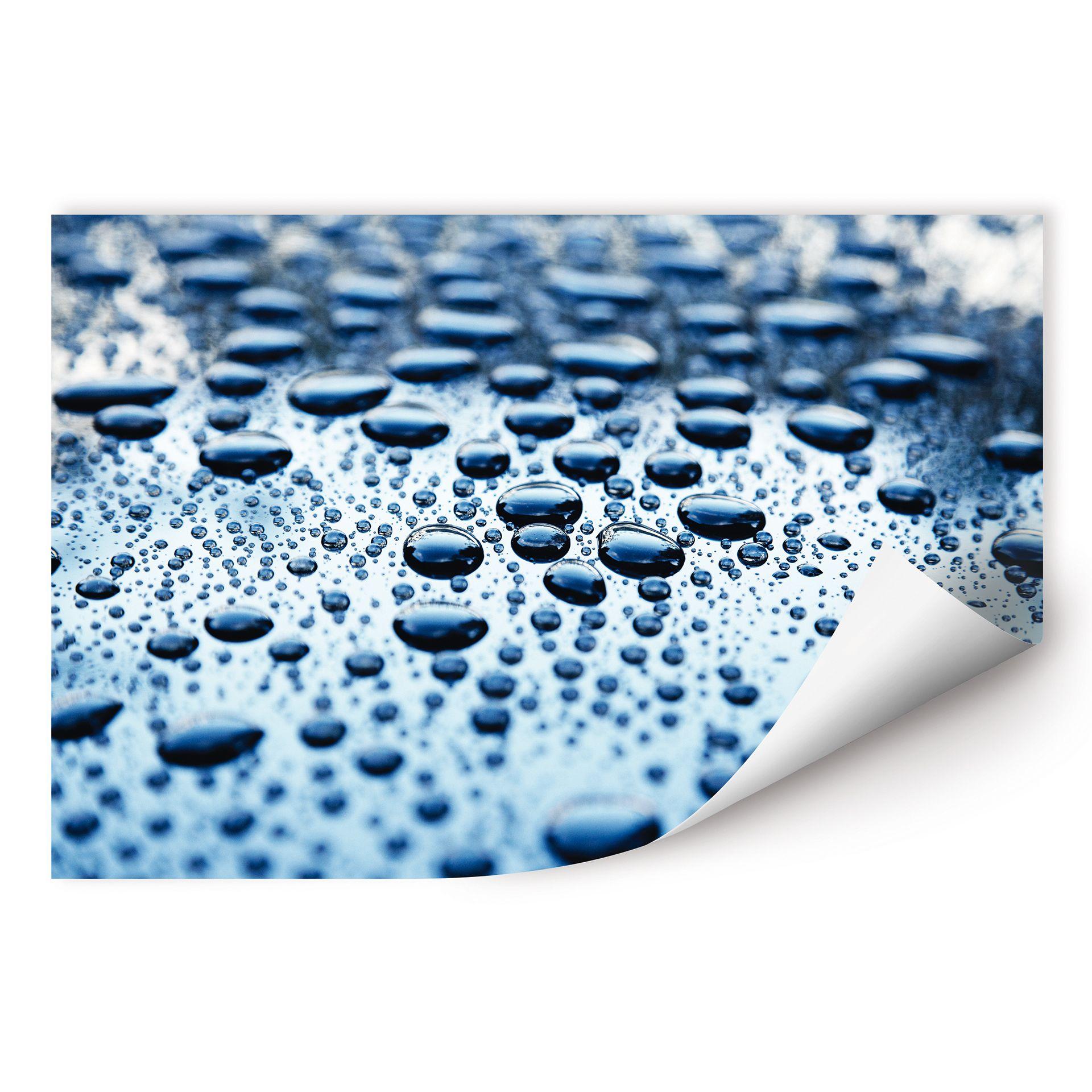 Poster autocollant - W - Gouttes d'Eau