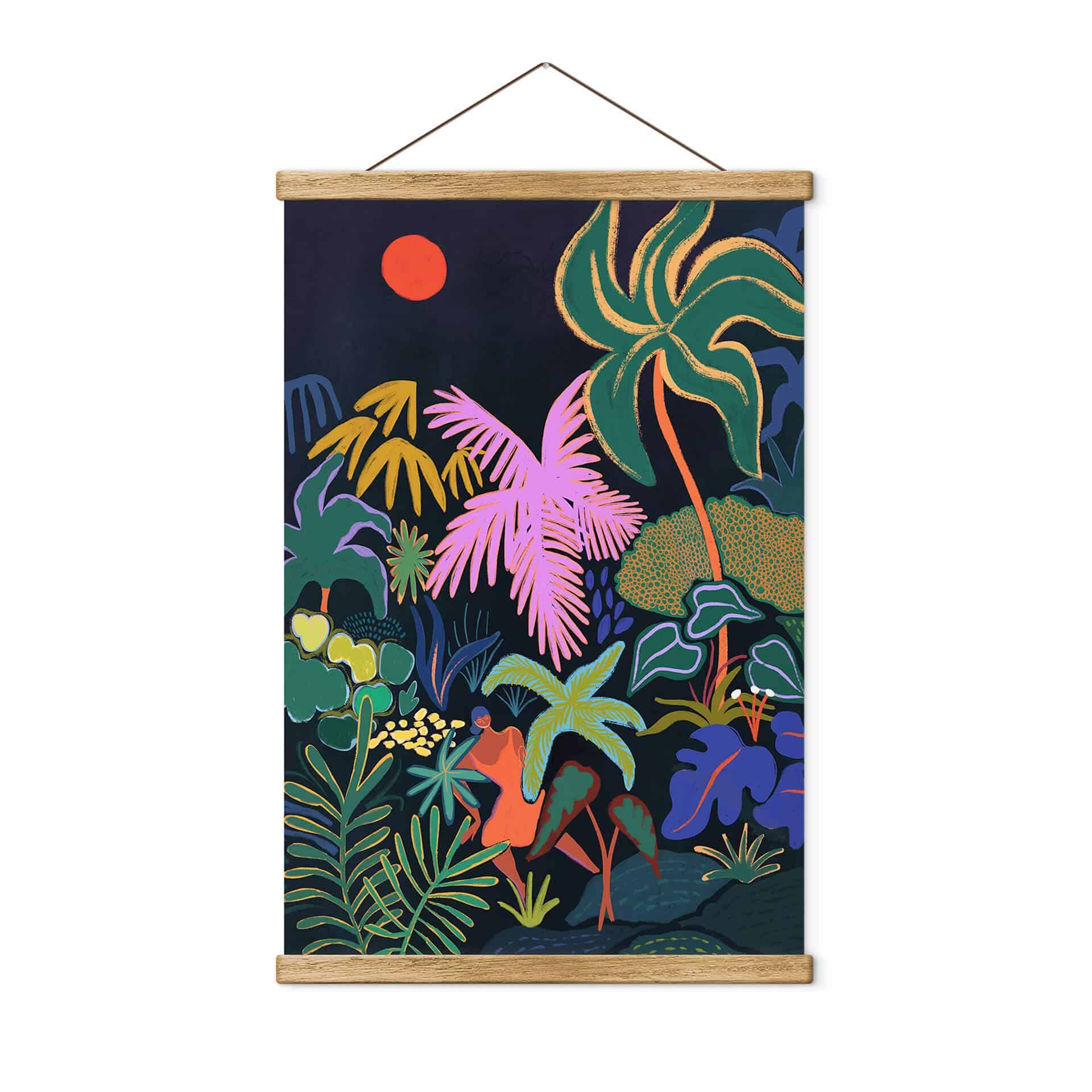 Póster de tela Arty Guava - Exotismo en la oscuridad de la noche