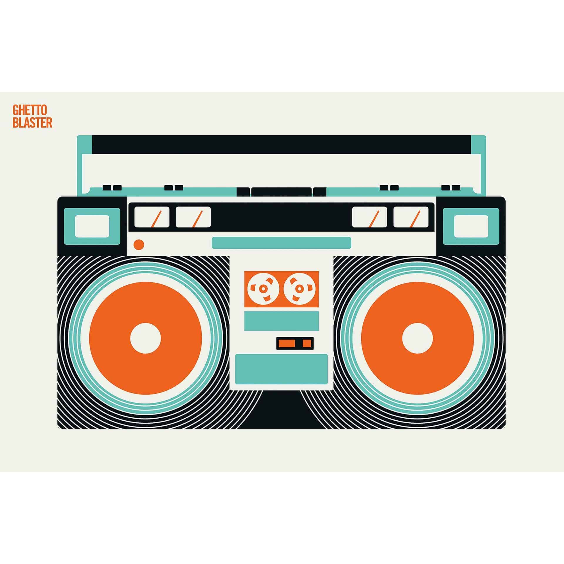 Livingwalls papier peint photo ARTist Ghetto Blaster
