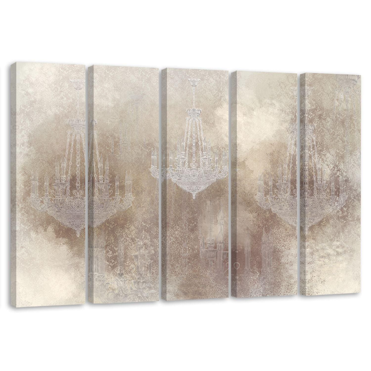 Canvas print 5 dele, lysekrone
