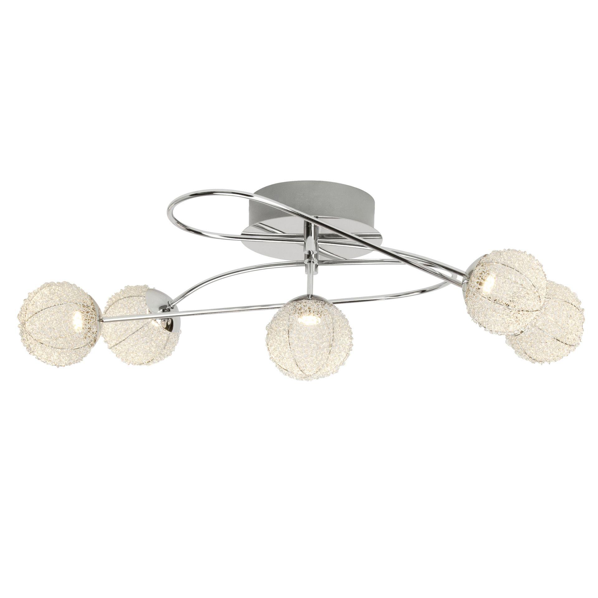 Deckenleuchte Emilia, metallic, 70 x 35,5 cm, Metall Deckenlampe