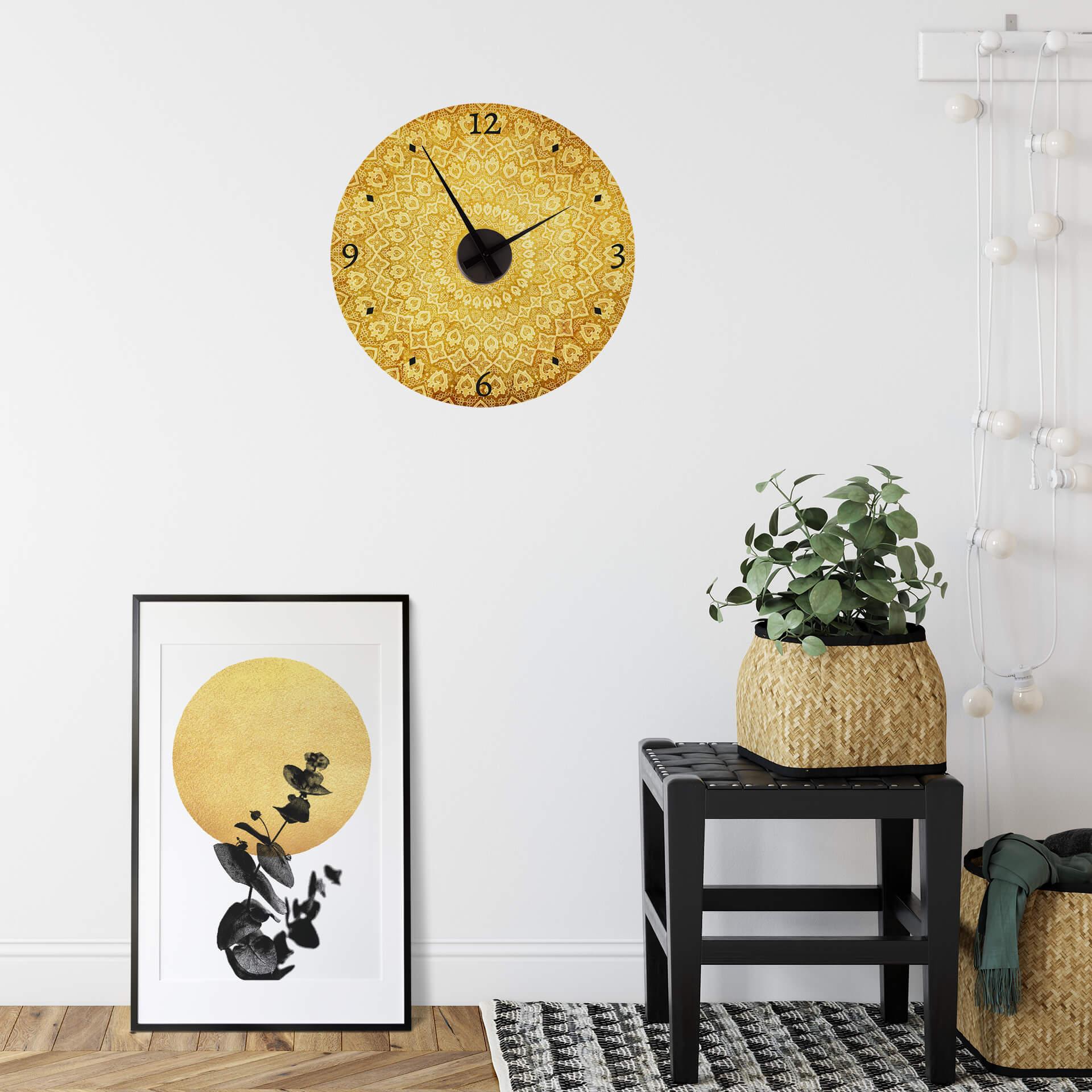 Adesivo murale + Orologio orientale