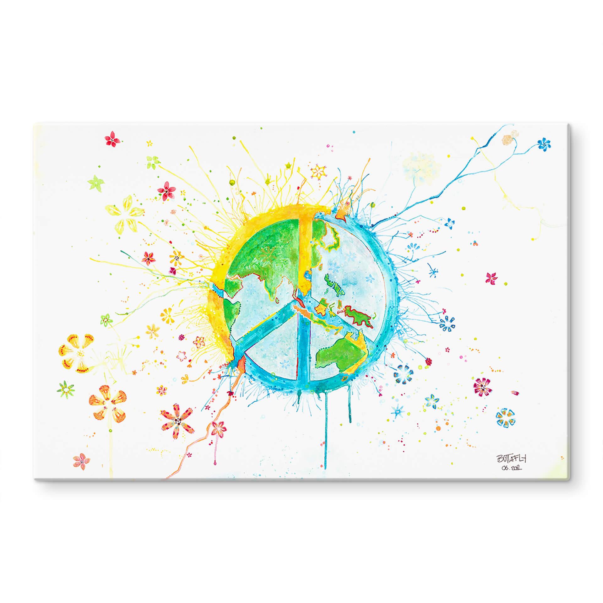 Tableau en verre - Buttafly - Peace