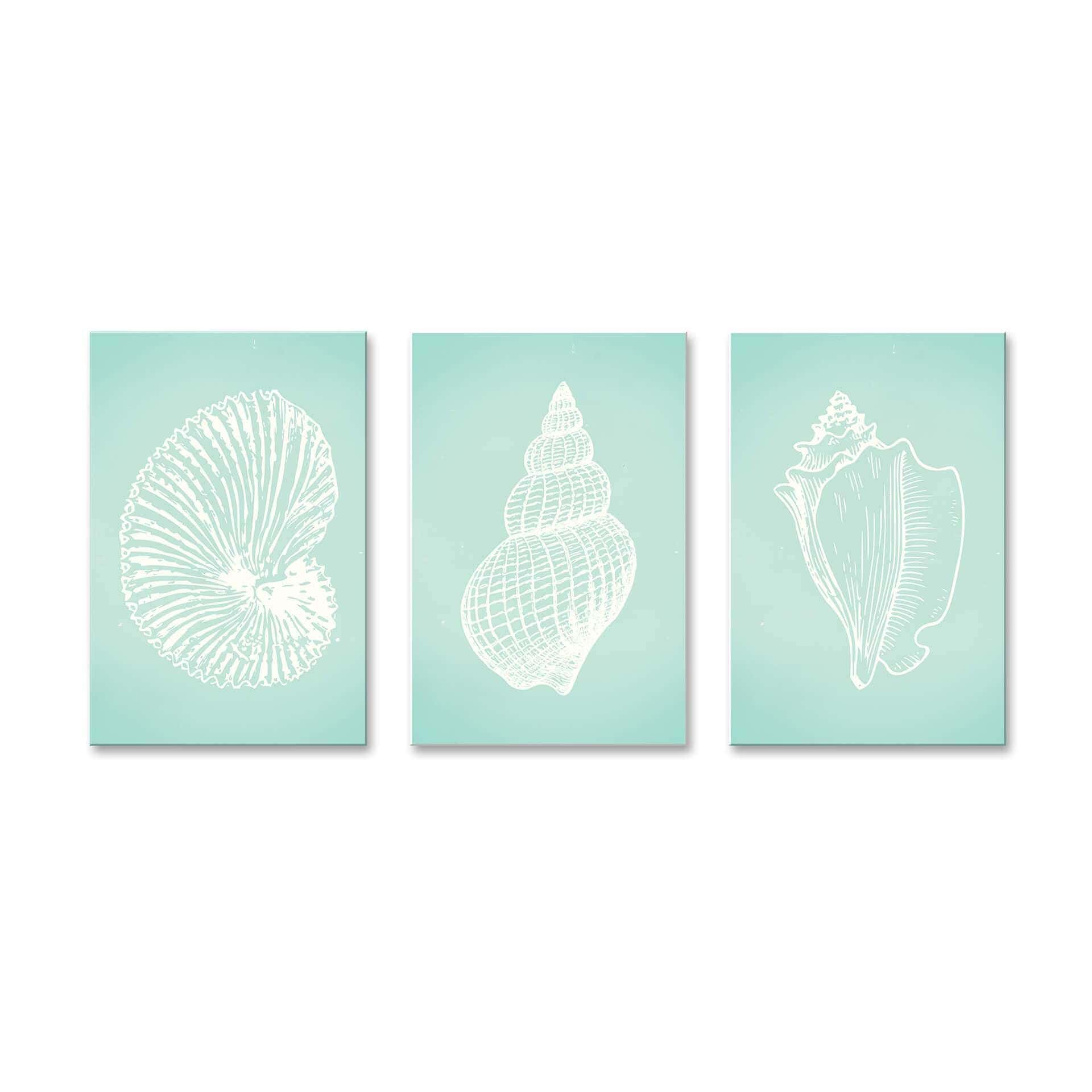 Wanddecoratie set Beach collage 02 (3 delen)