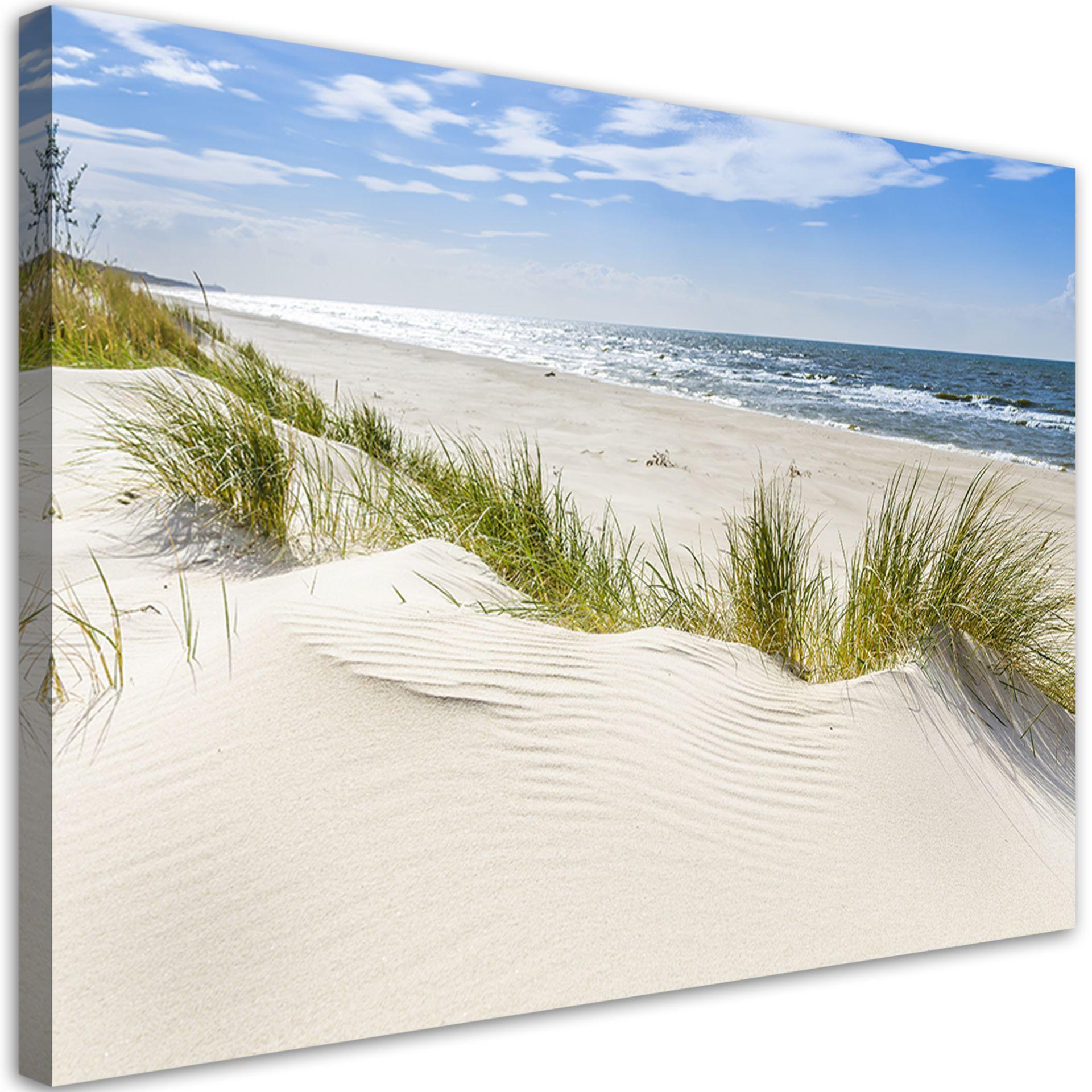 Canvasbillede, Strandlandskab ved havet