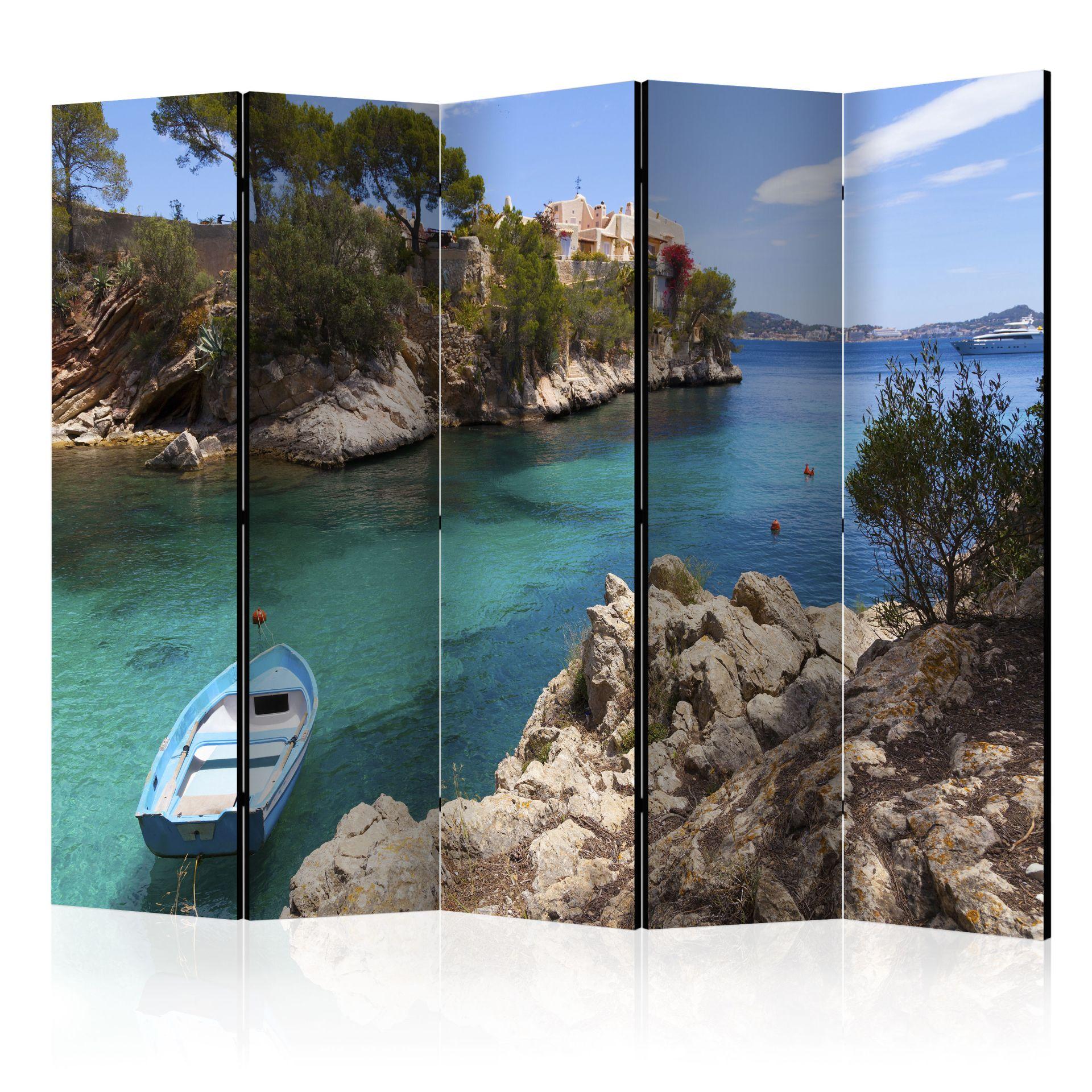 Screen room divider - Ferieophold, 5-delt - 225x172 cm