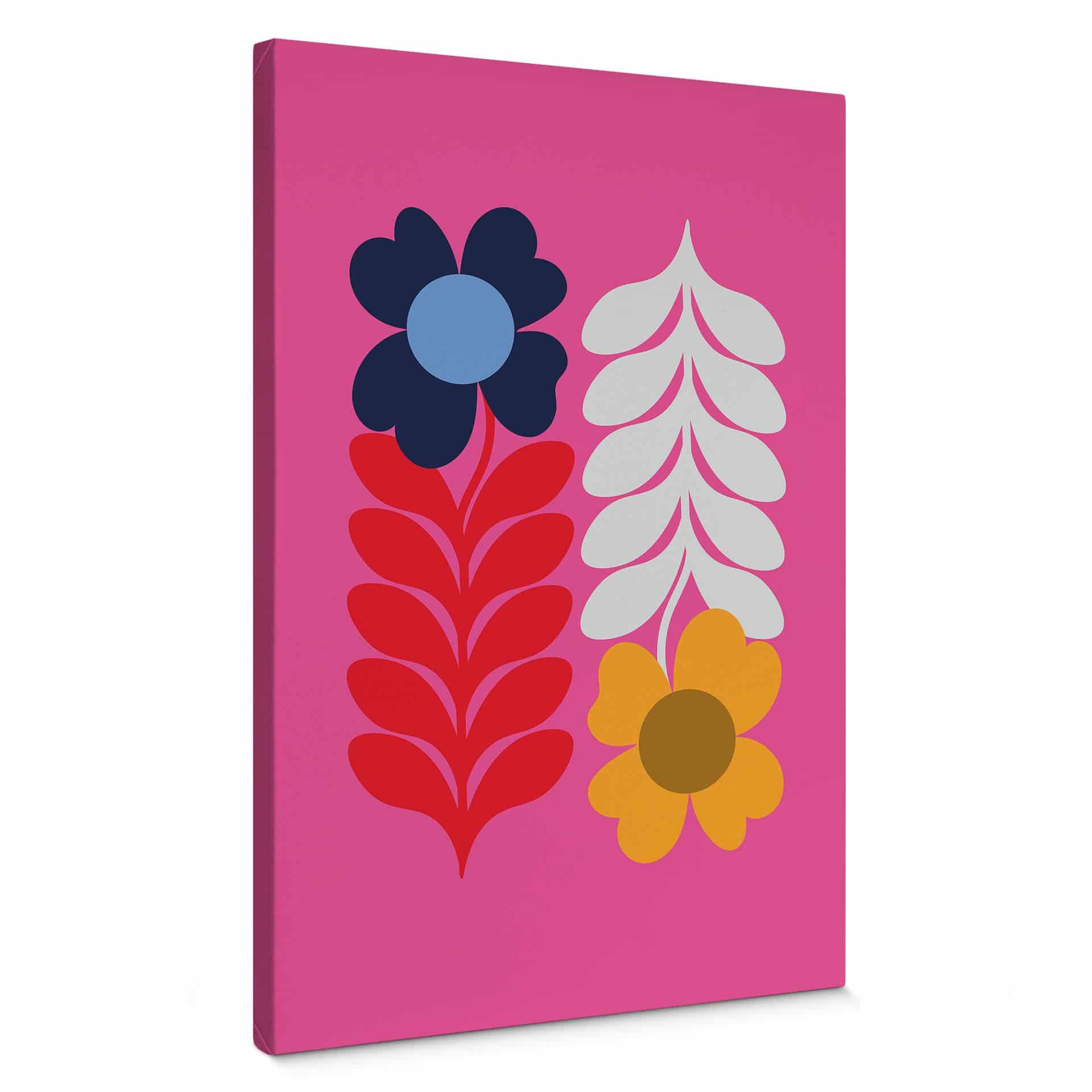Lienzo Collett - Flores retro de colores