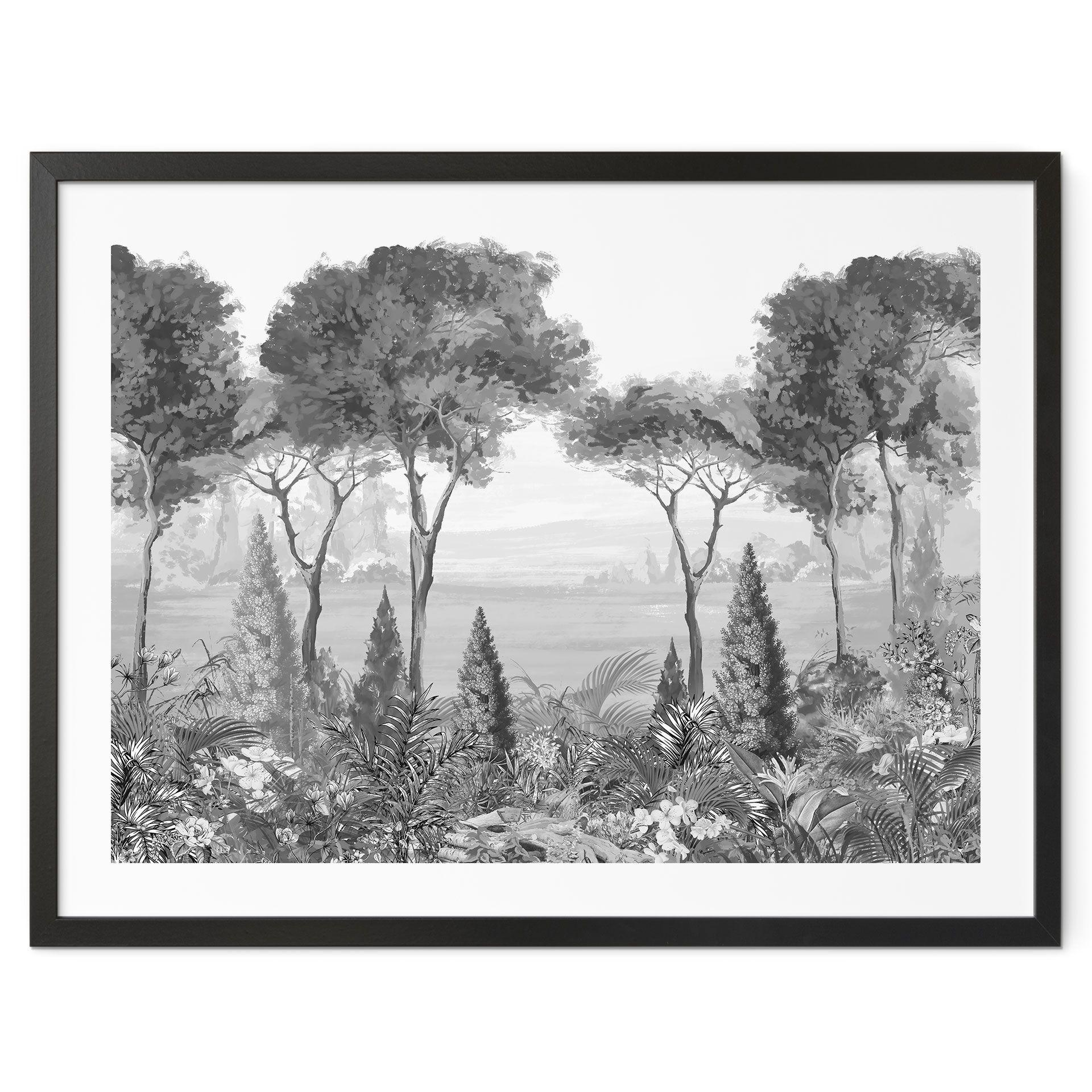 Poster Idyllisch plantenlandschap - Ms Tiff