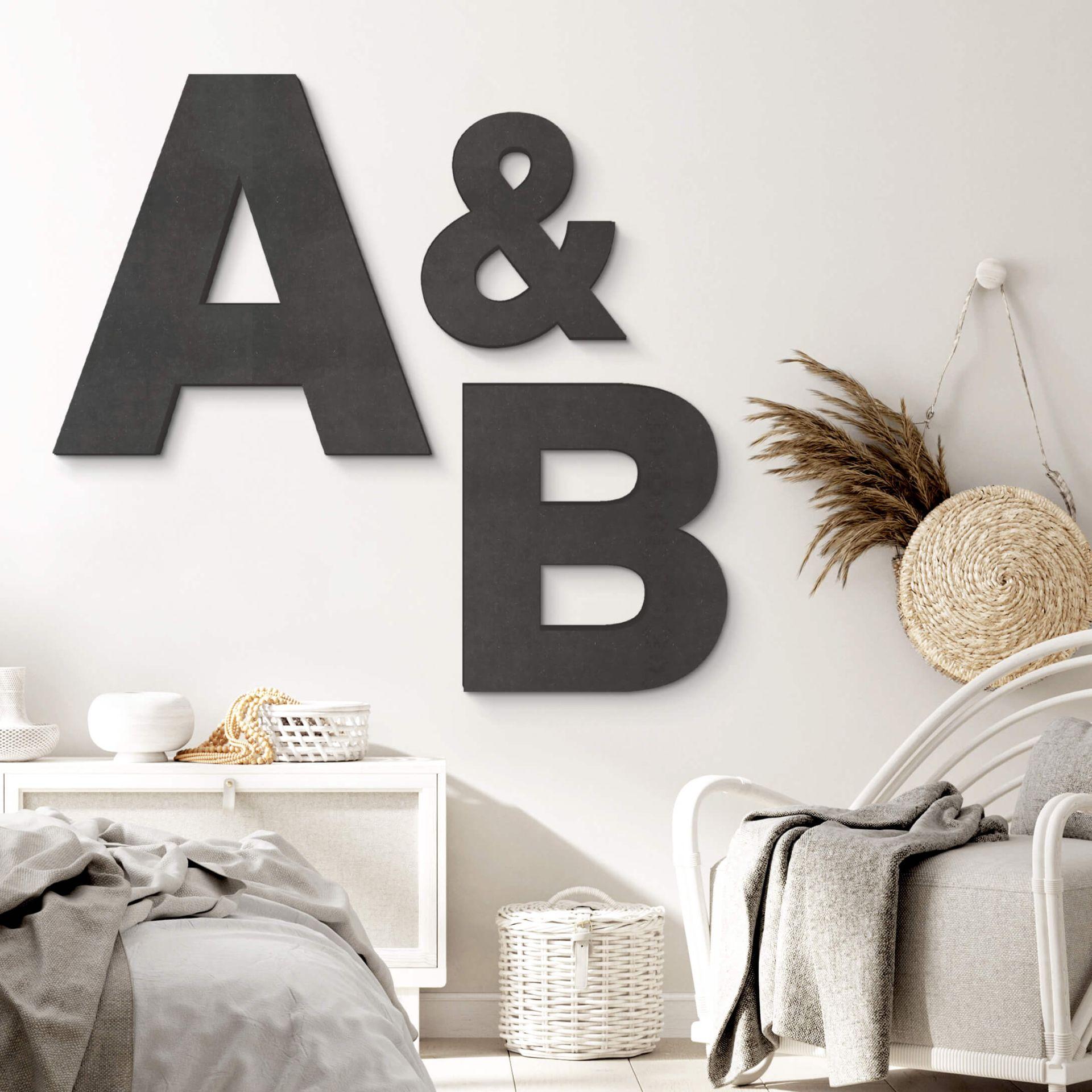 MDF bogstaver - Swiss - op til 80 cm høje