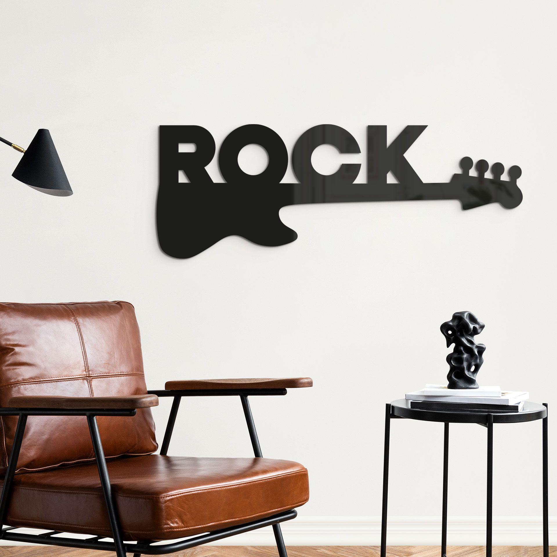 Decoración mural guitarra rock - decoración acrílica