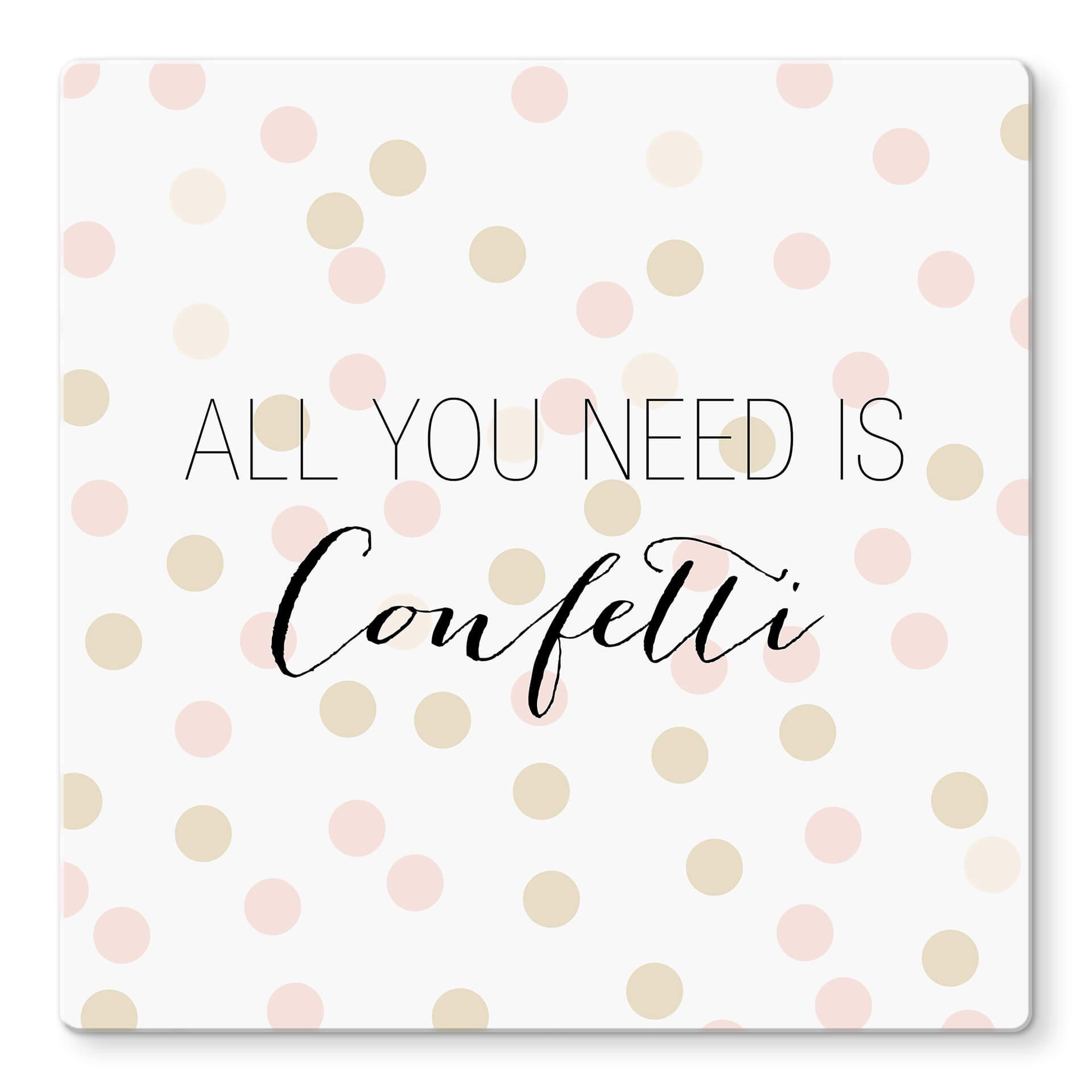 Glass Print Confetti & Cream - Confetti
