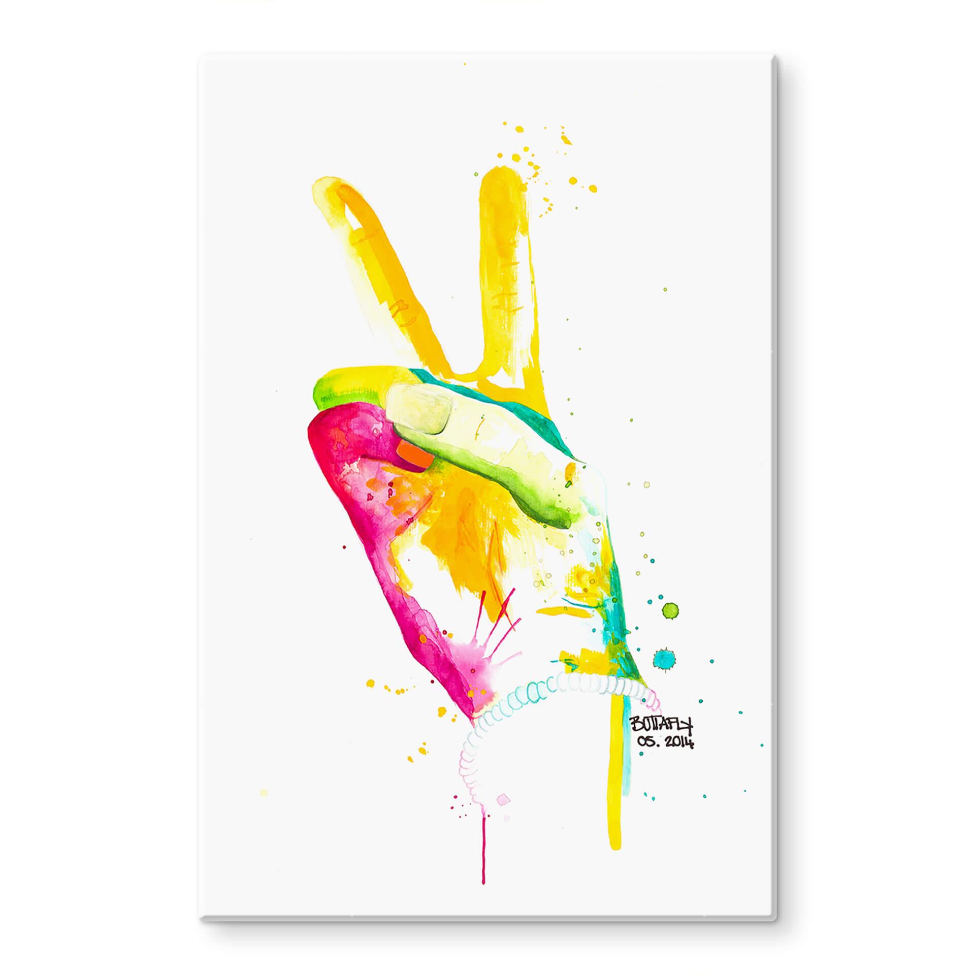 Tableau en verre - Buttafly - Peace 02