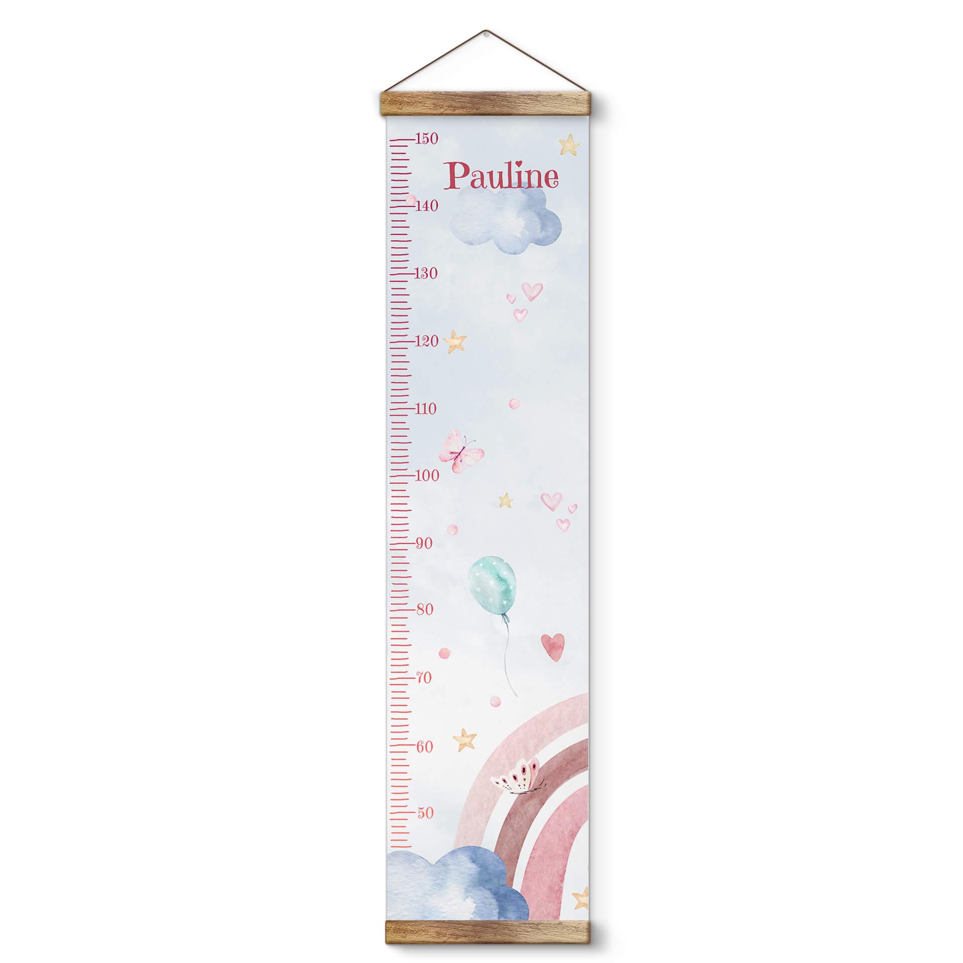 Vara de medir personalizada para niños - Kvilis - Rainbow - 30x120 cm