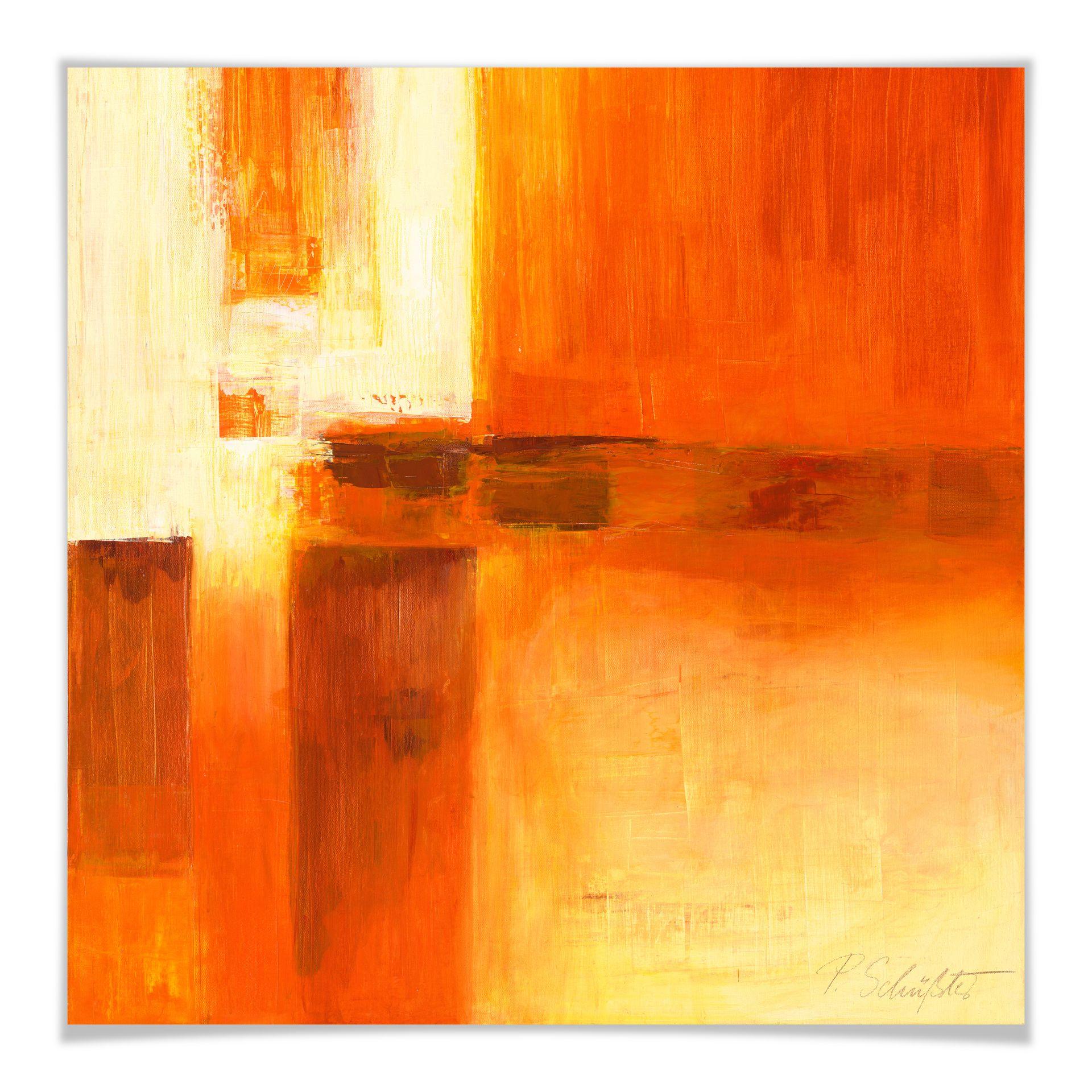 Poster - Schüßler - Composition orange et marron - carré