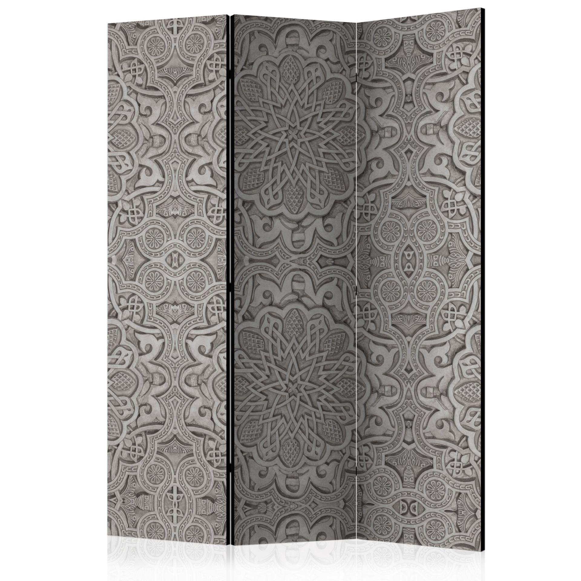 Screen room divider - Orientalsk ornament, 3-delt - 135x172 cm