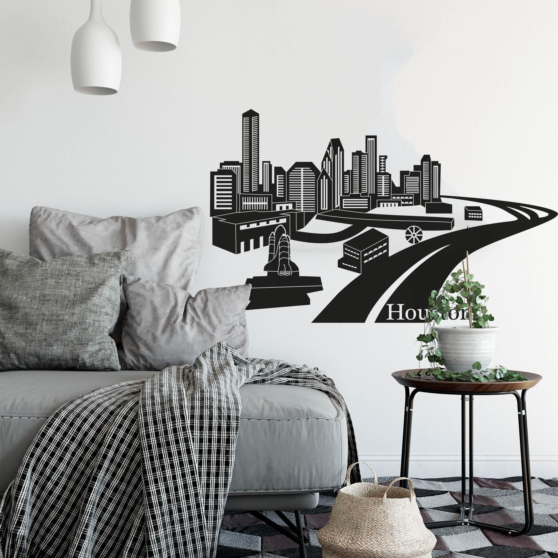 Sticker mural - Houston skyline