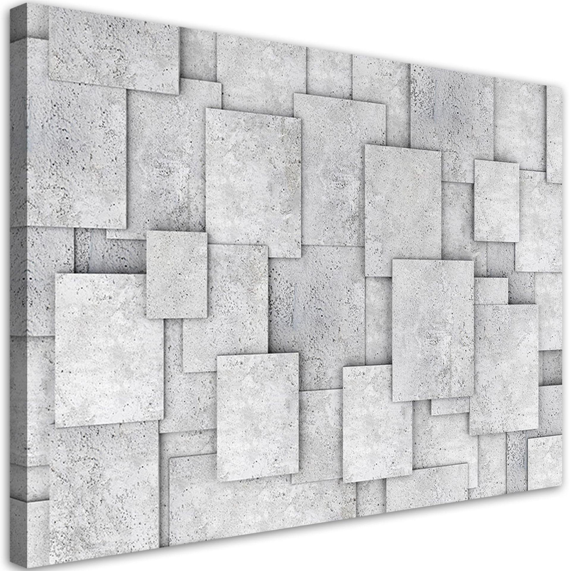 Canvasbillede, Geometrisk beton 3D abstrakt