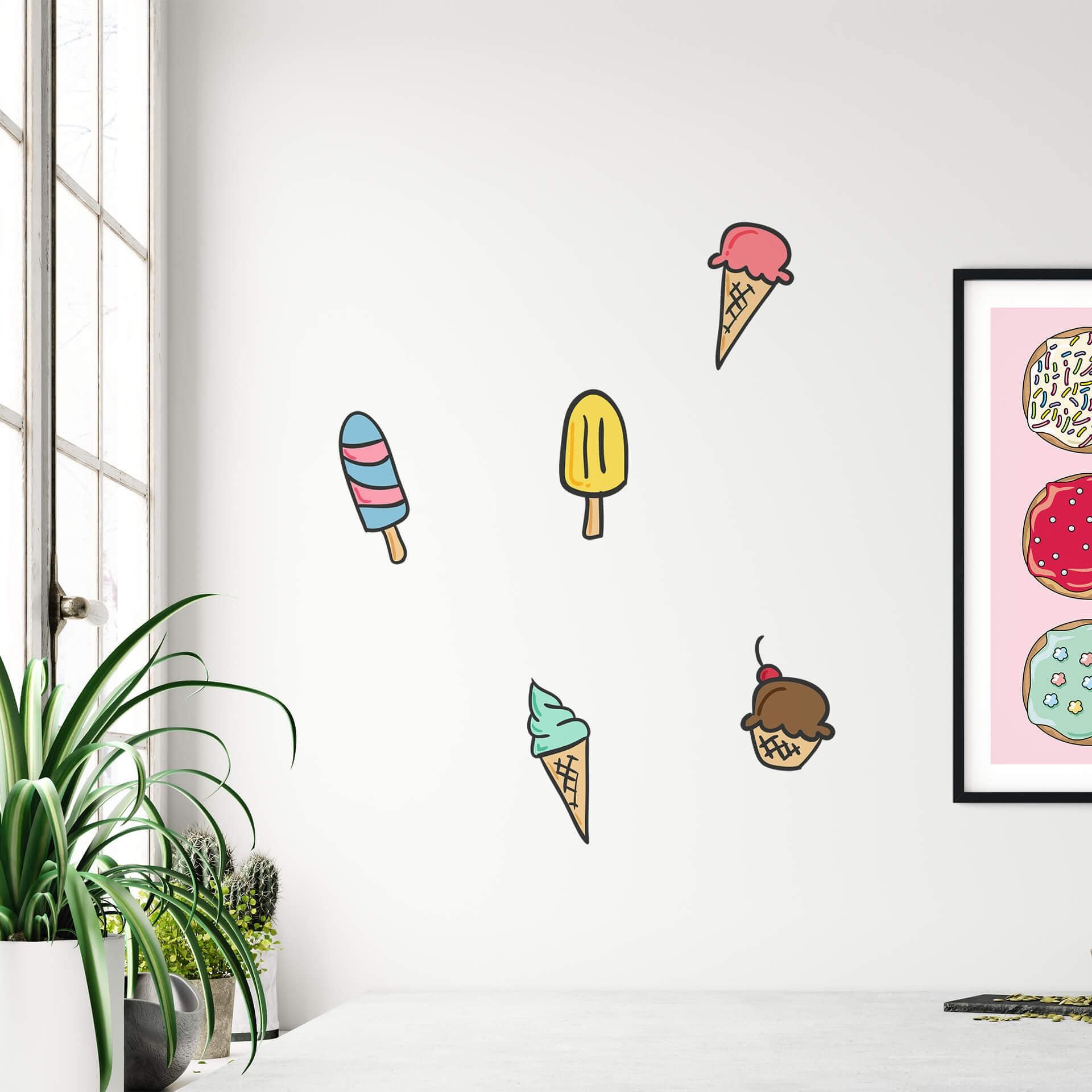 Sticker mural Set de glaces