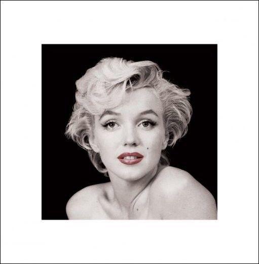 Plakat Marilyn Monroe - Red Lips kunsttryk (40 x 40 cm)