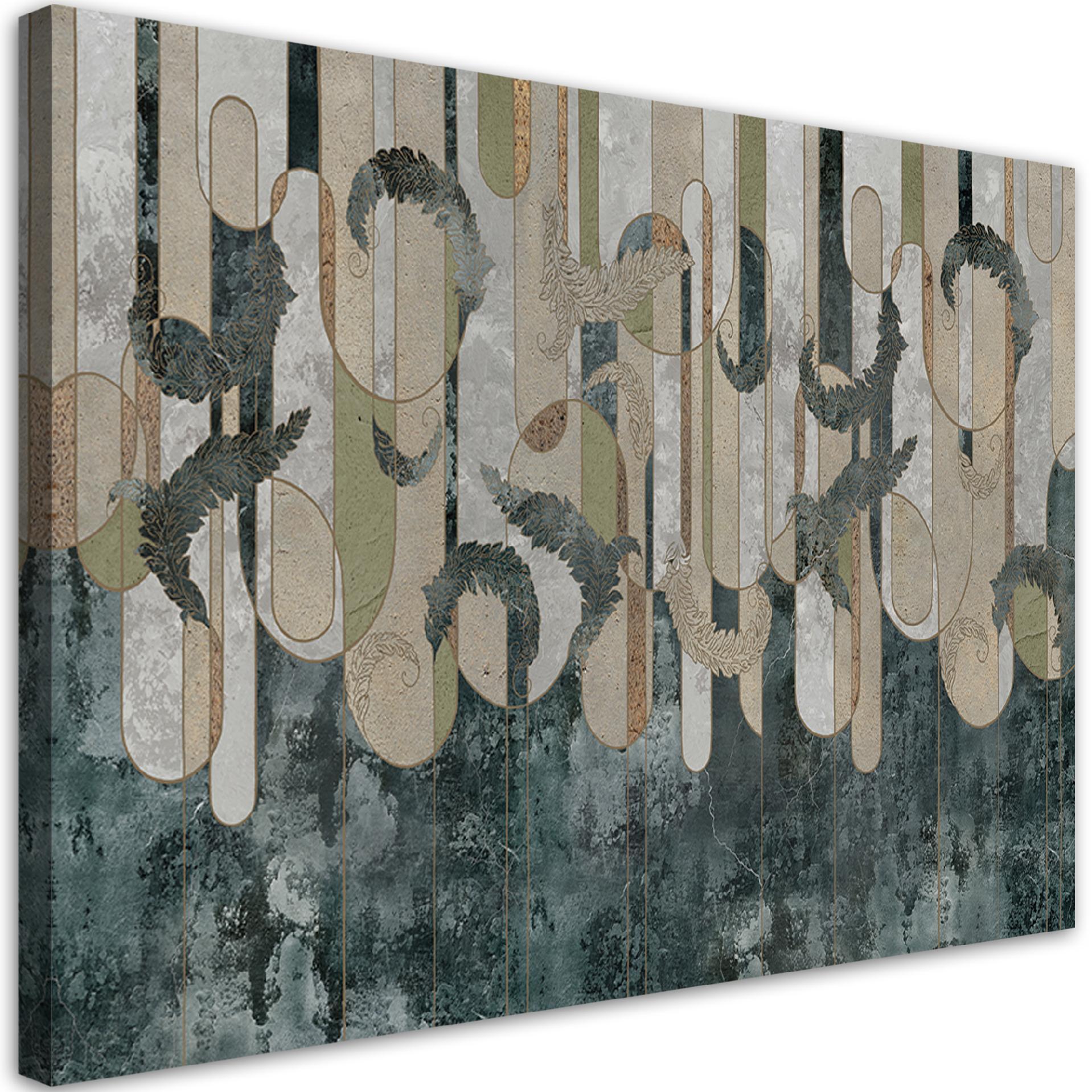 Canvasbillede, Boho planter abstrakt