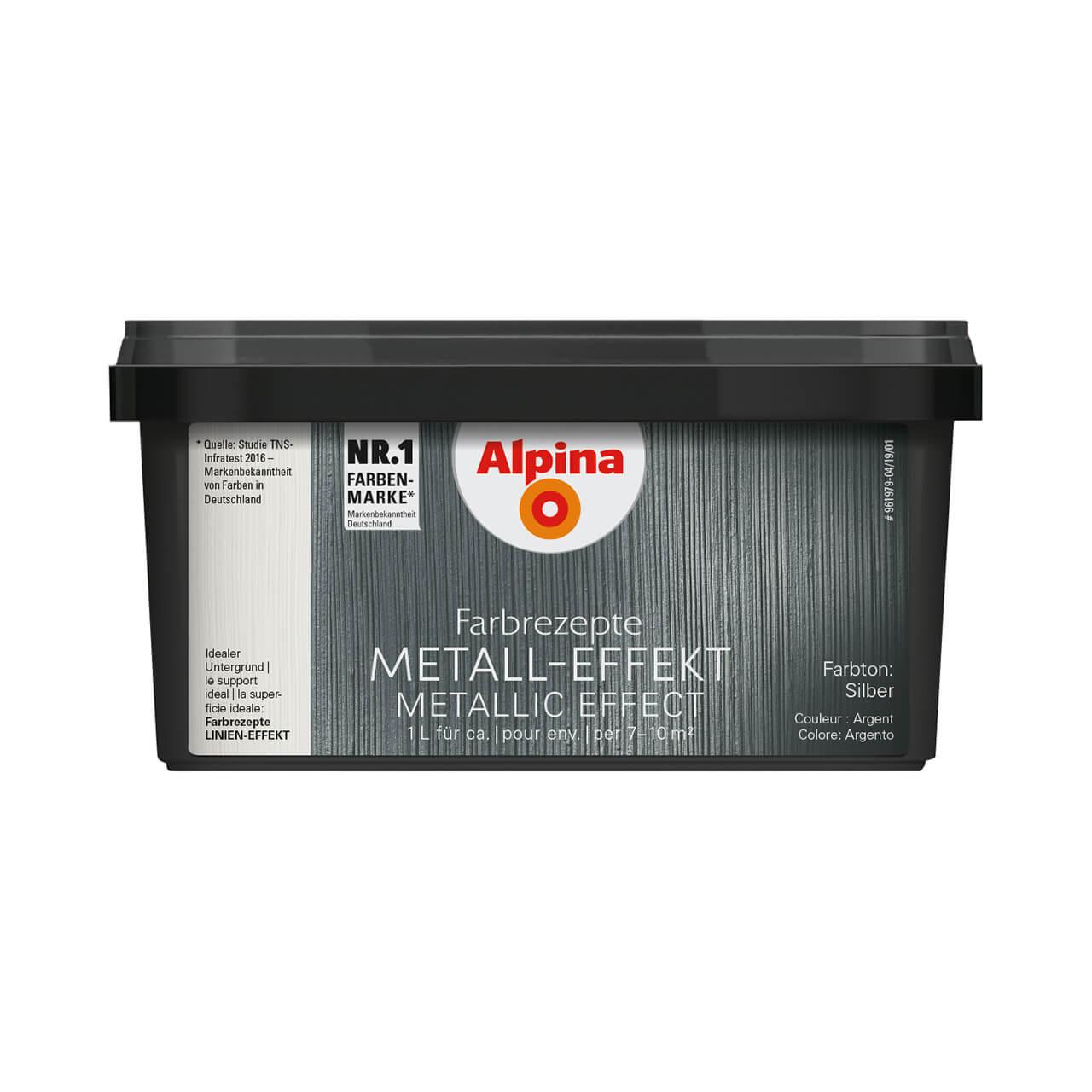 Alpina Farbrezepte METALL-EFFEKT Silber - 1 Liter