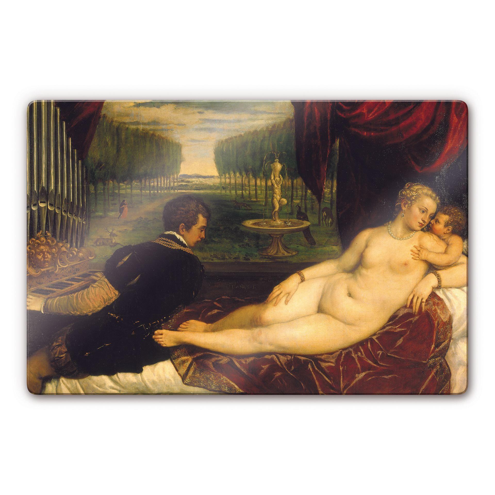 Glasbillede - Titian - Venus og Organisten