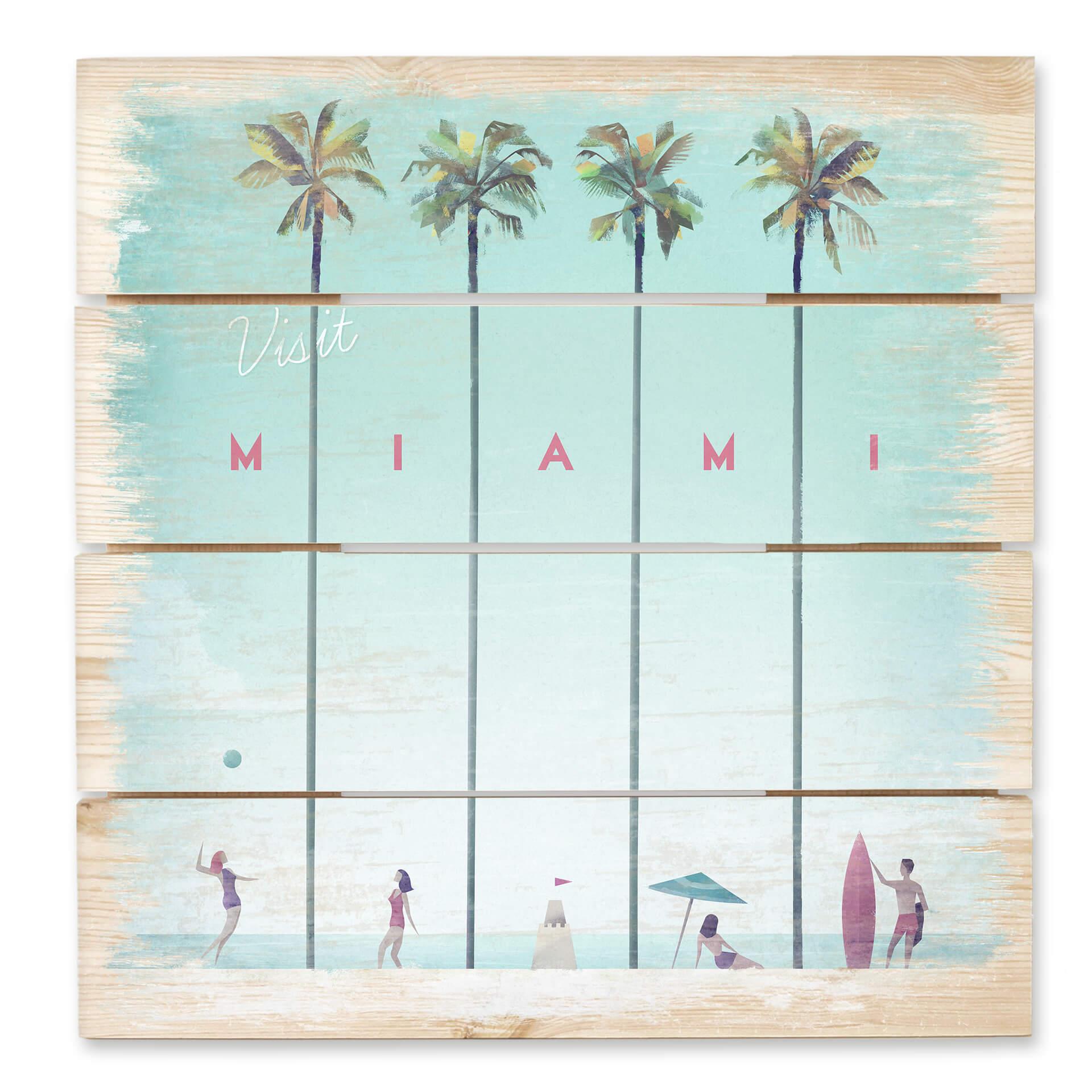 Cuadro de madera Rivers - Miami - 40x41,5 cm
