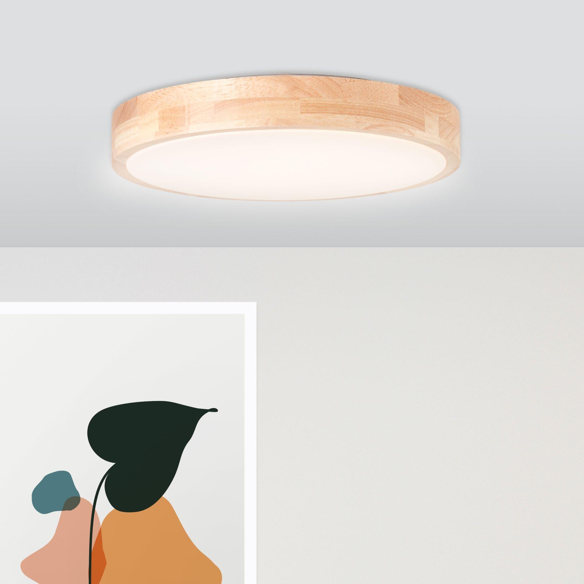 Deckenleuchte Liv, braun, 6,5 x 34 cm, Holz Lampe