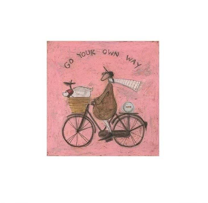 Plakat Sam Toft - Go Your Own Way kunsttryk, Sam Toft (30 x 30 cm)
