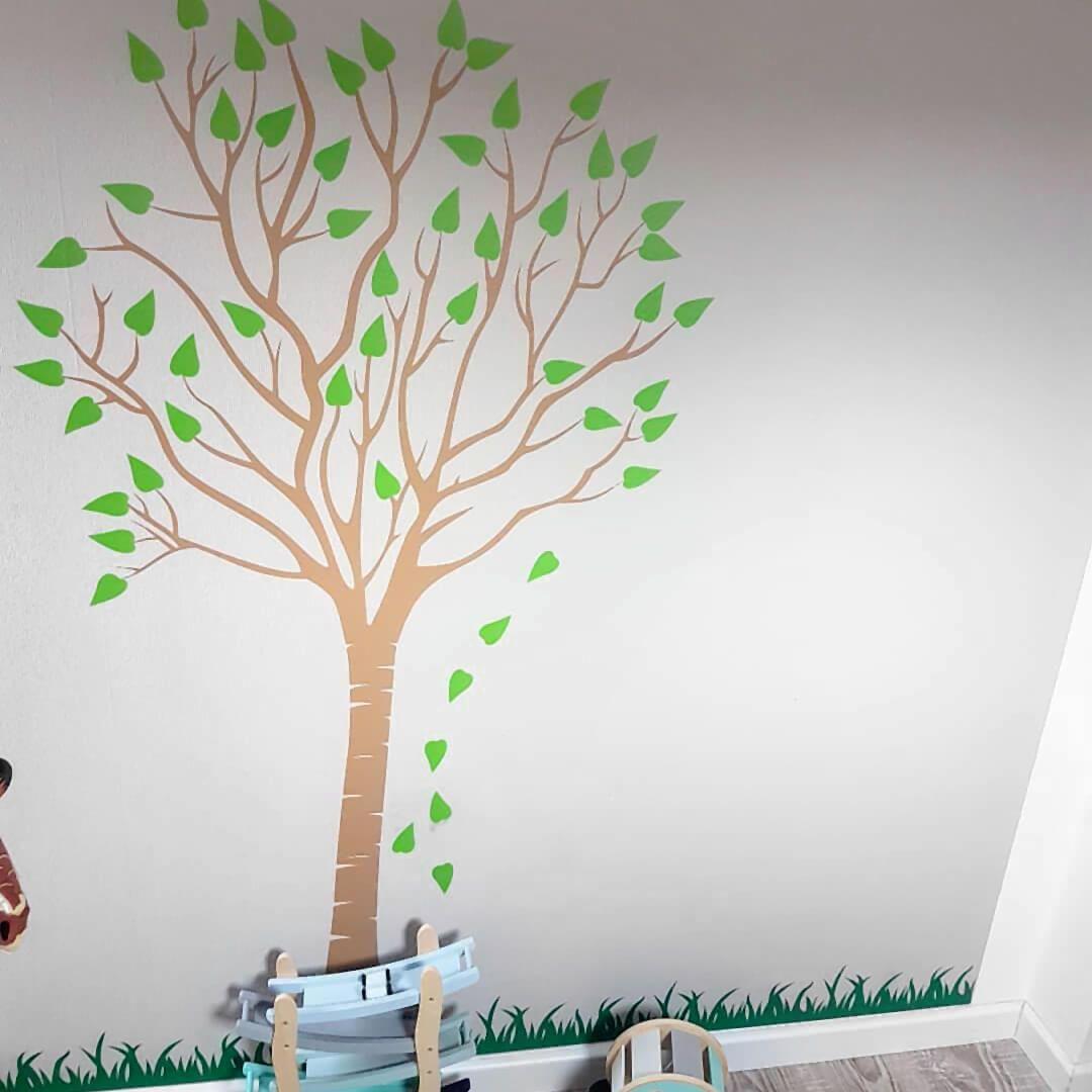 Sticker mural - Arbre de tronc mince